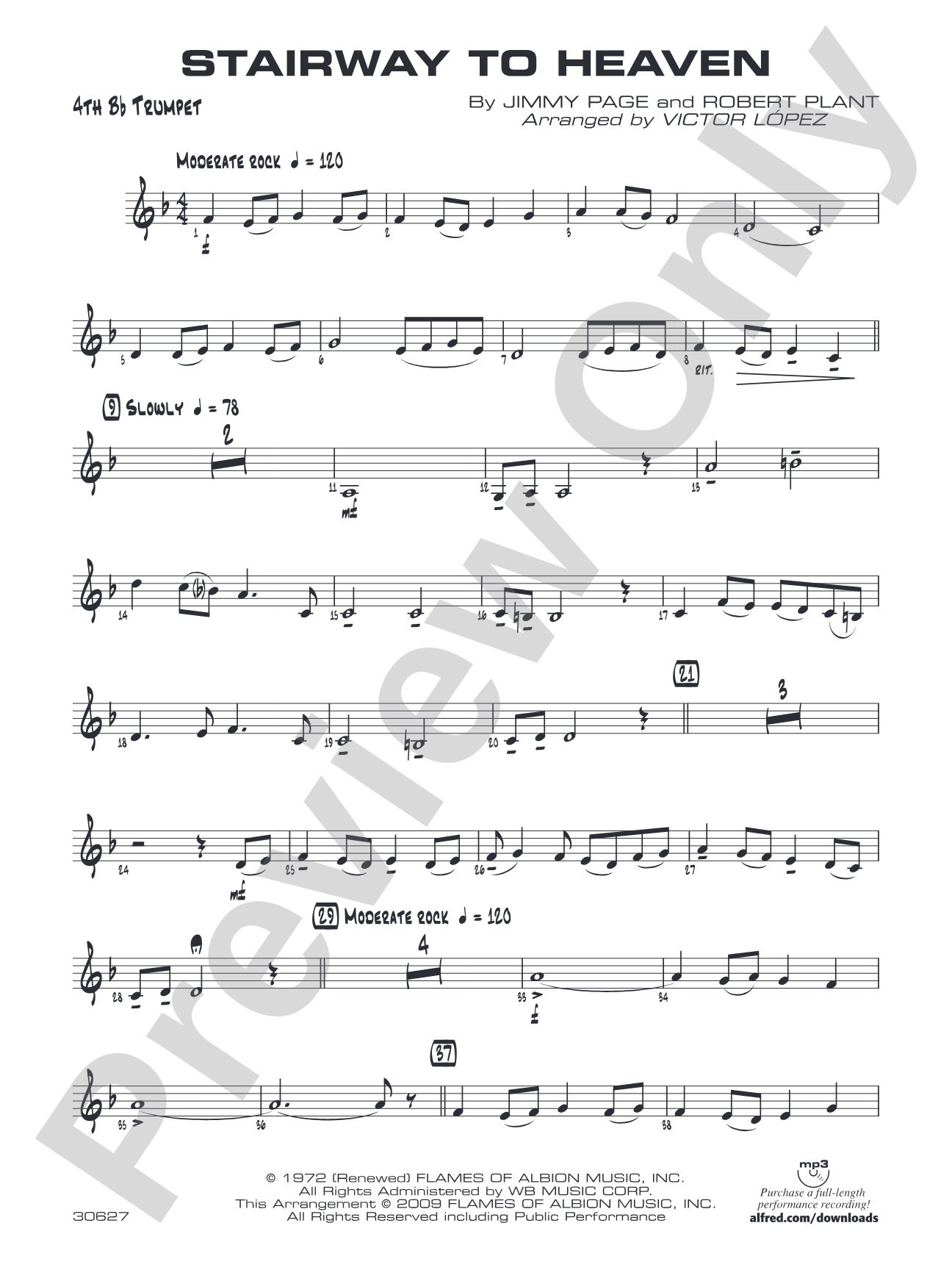 Stairway to Heaven: 4th B-flat Trumpet