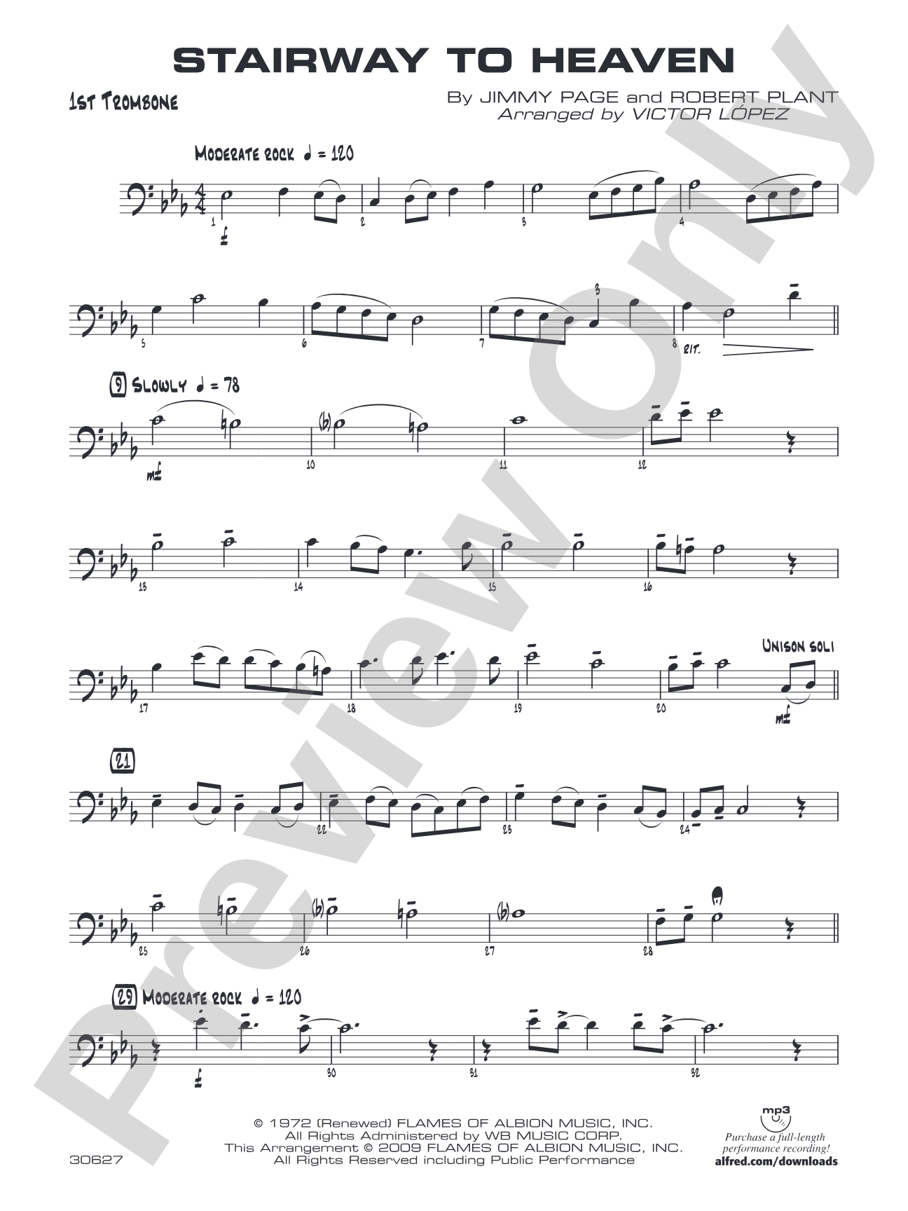 Stairway to Heaven: 1st Trombone