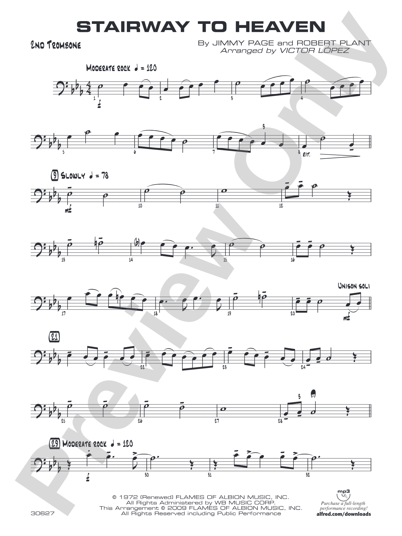Stairway to Heaven: 2nd Trombone