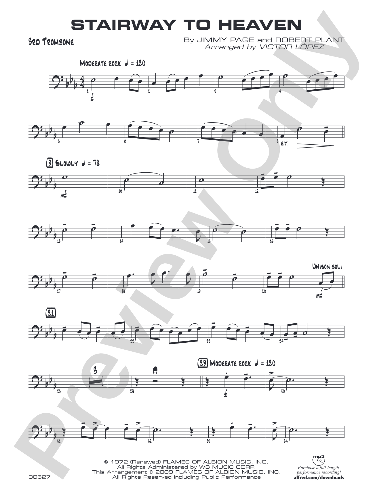 Stairway to Heaven: 3rd Trombone