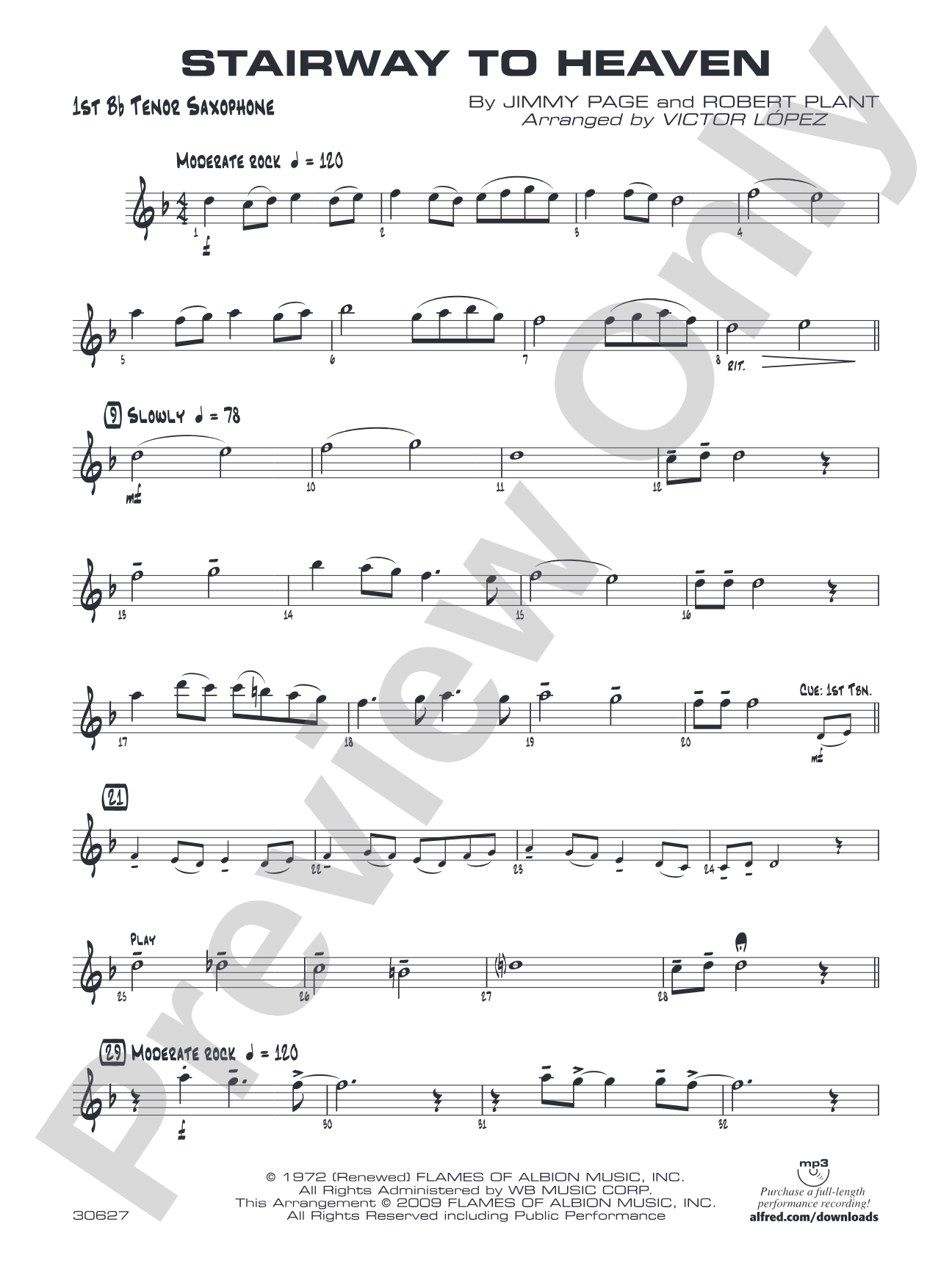 Stairway to Heaven: B-flat Tenor Saxophone
