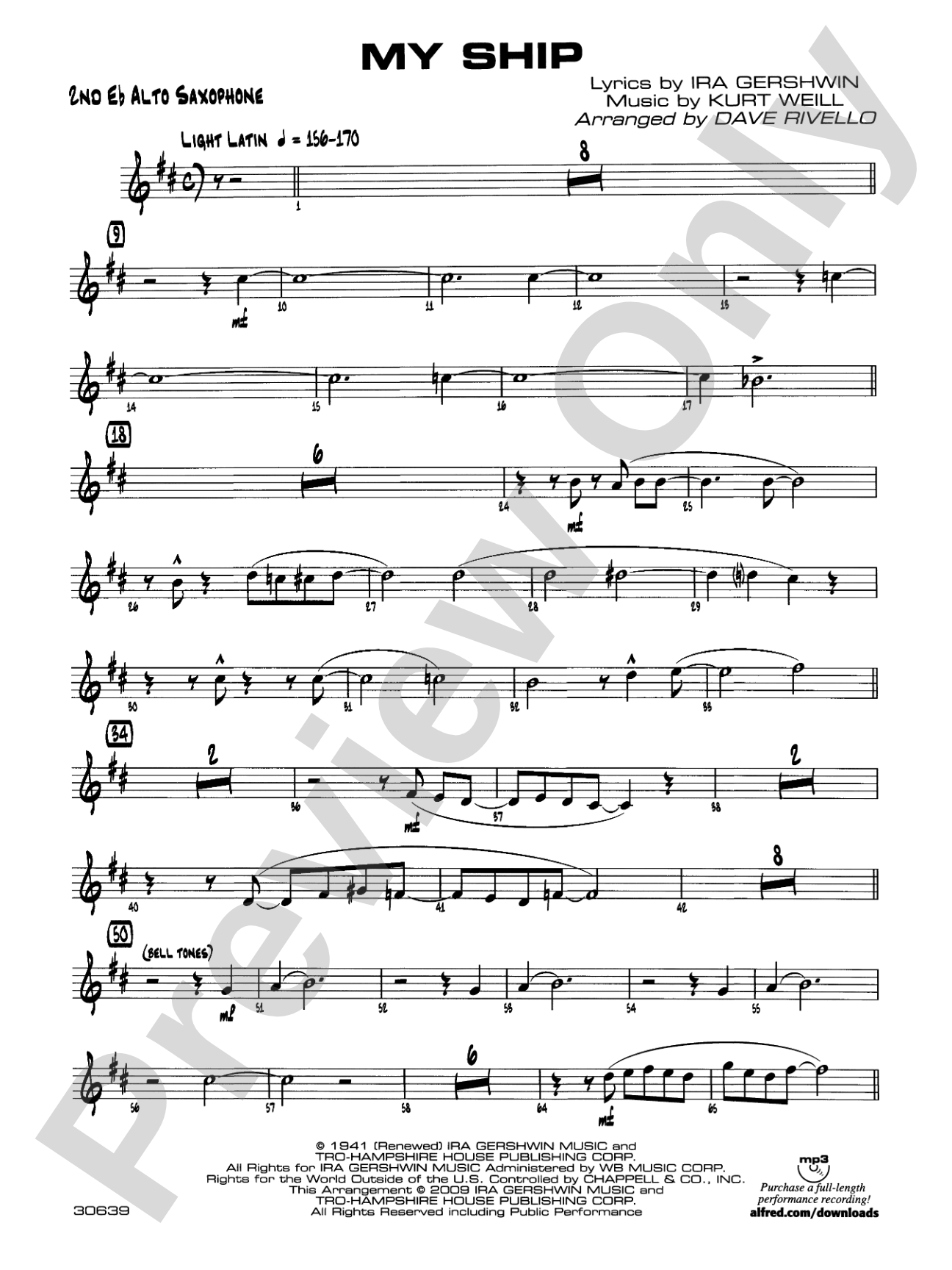 My Ship: 2nd E-flat Alto Saxophone