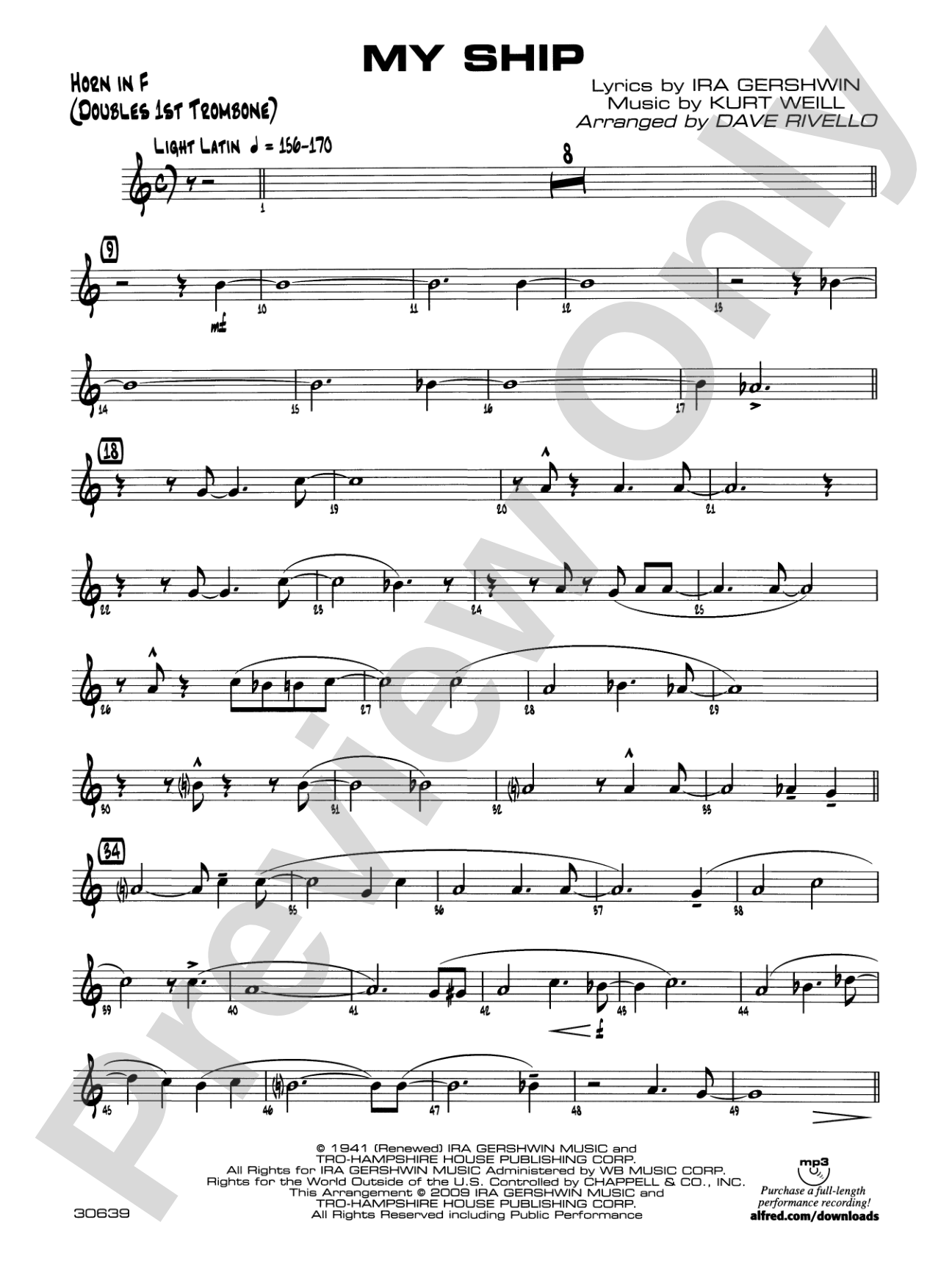 My Ship: 1st F Horn