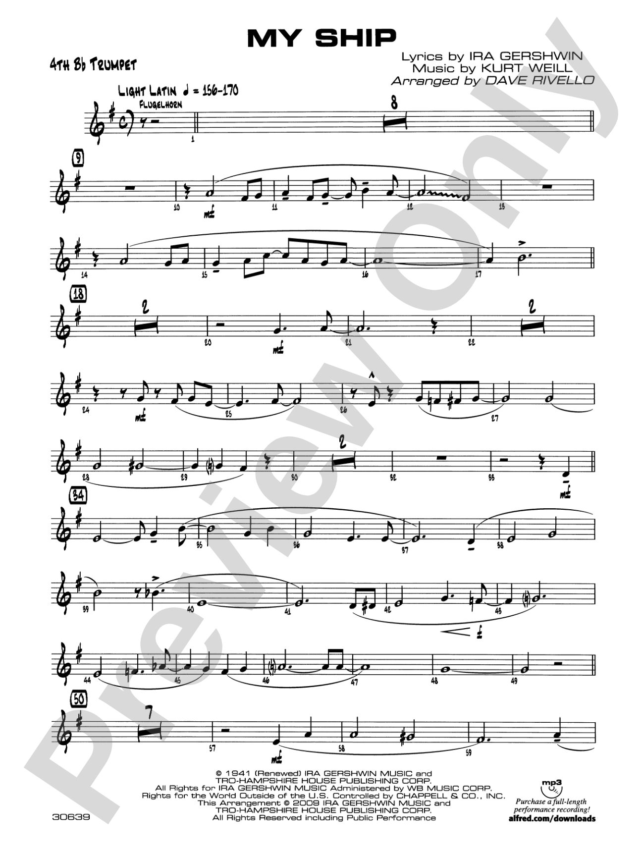 My Ship: 4th B-flat Trumpet