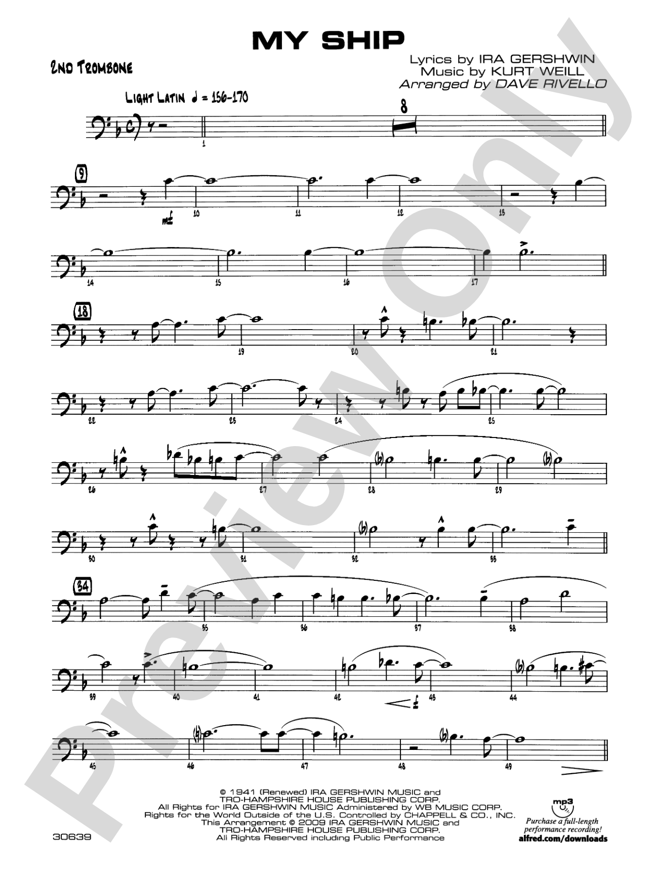 My Ship: 2nd Trombone