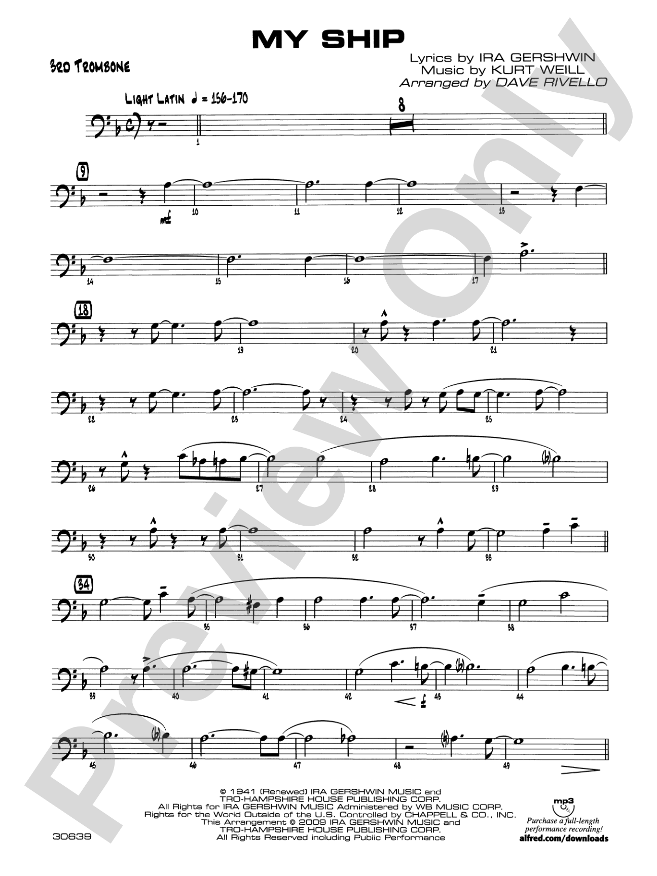 My Ship: 3rd Trombone