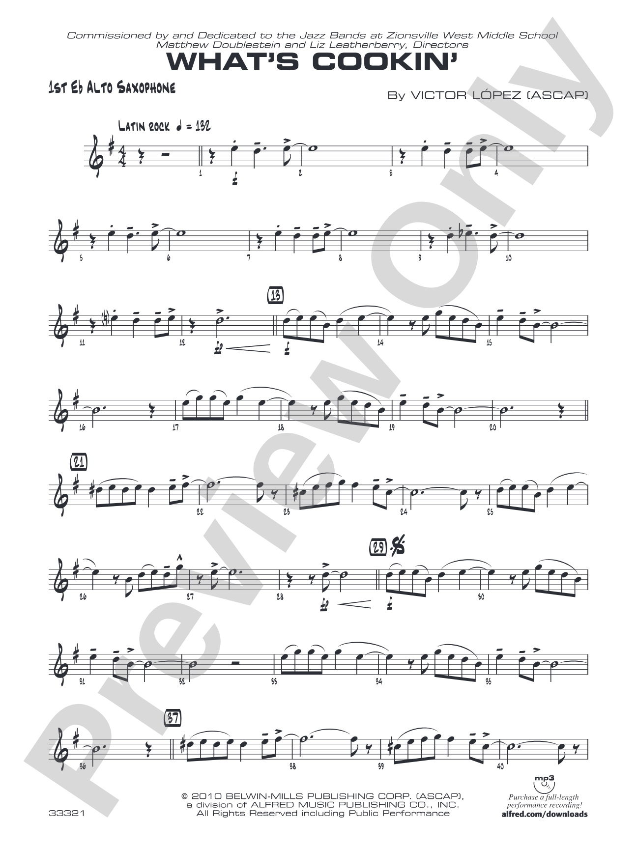 What's Cookin': E-flat Alto Saxophone