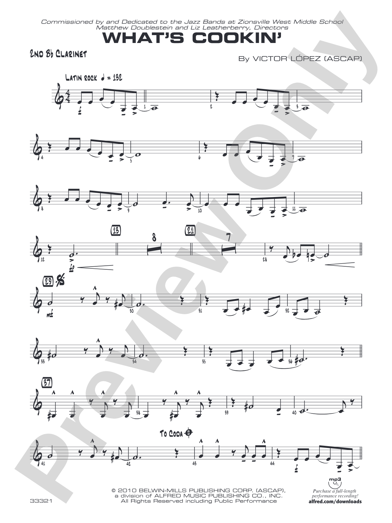 What's Cookin': 2nd B-flat Clarinet