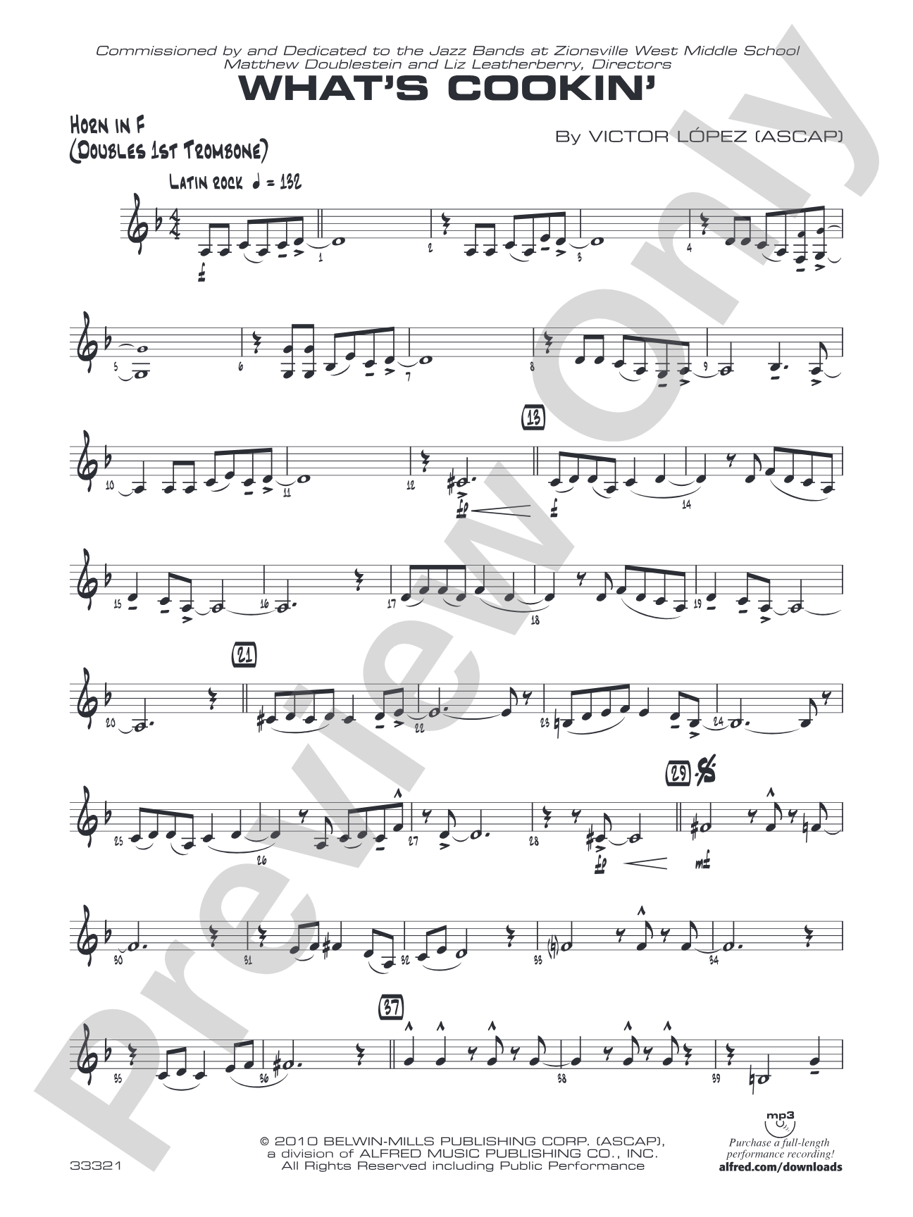 What's Cookin': 1st F Horn