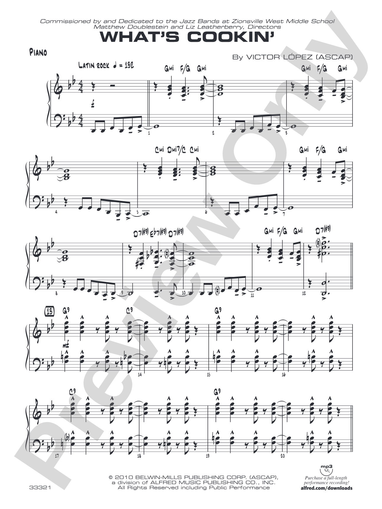 What's Cookin': Piano Accompaniment