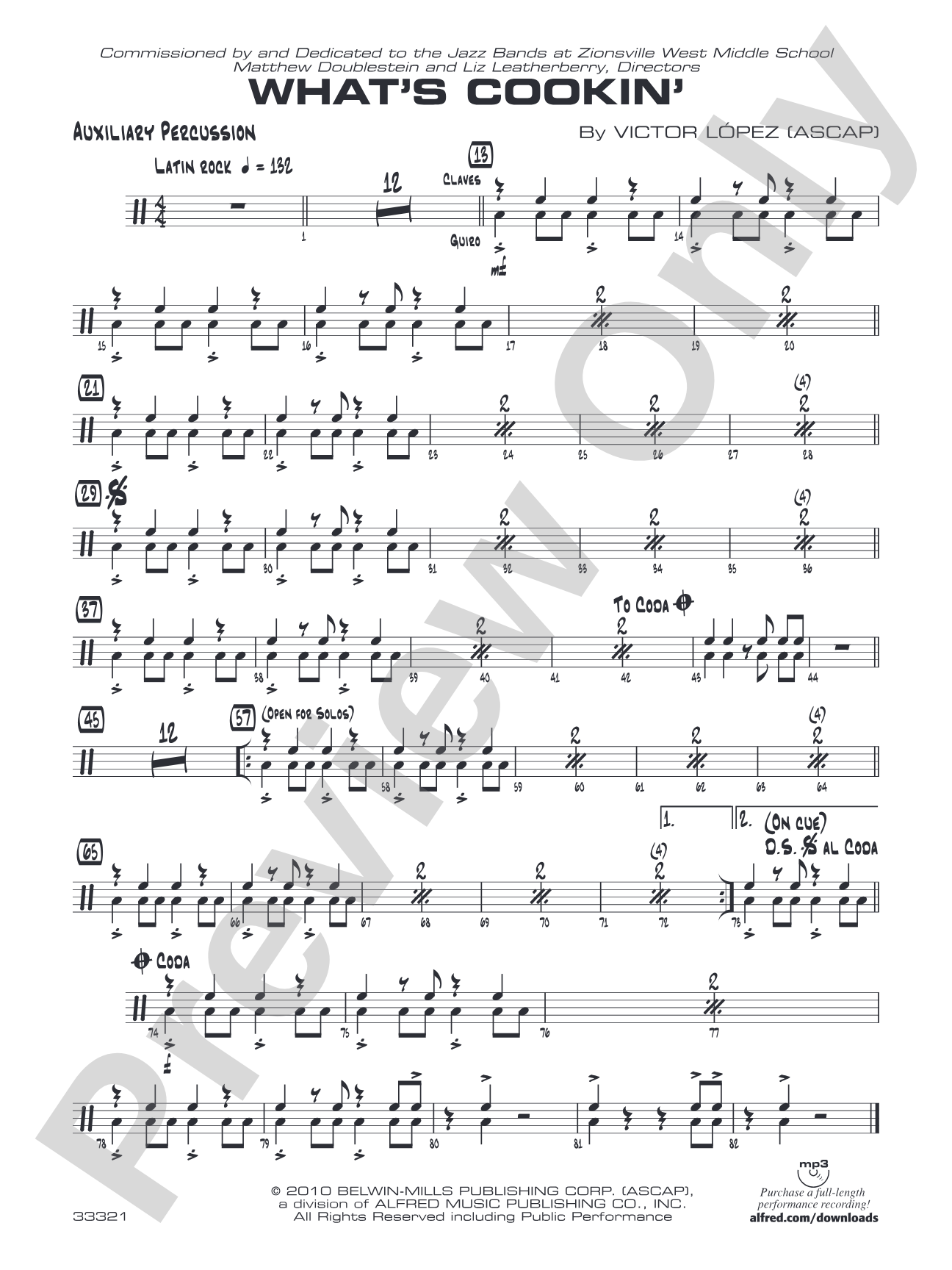 What's Cookin': 1st Percussion