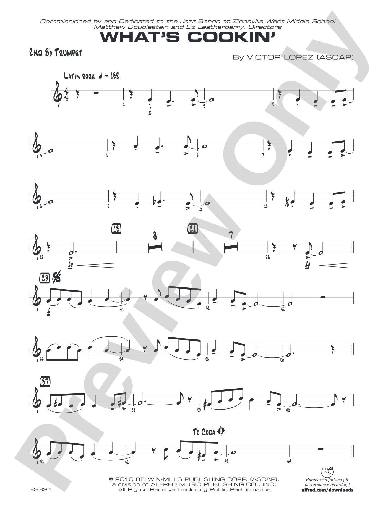 What's Cookin': 2nd B-flat Trumpet