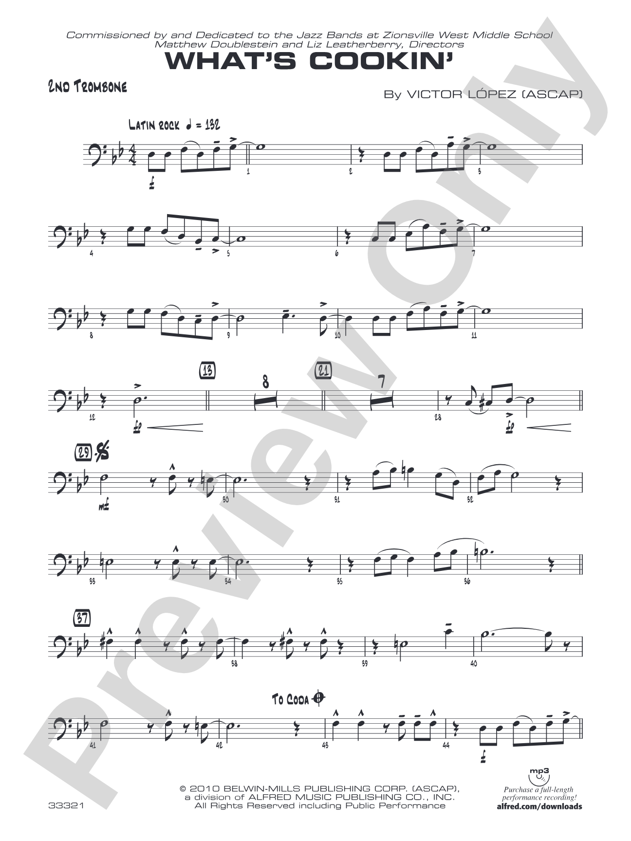What's Cookin': 2nd Trombone