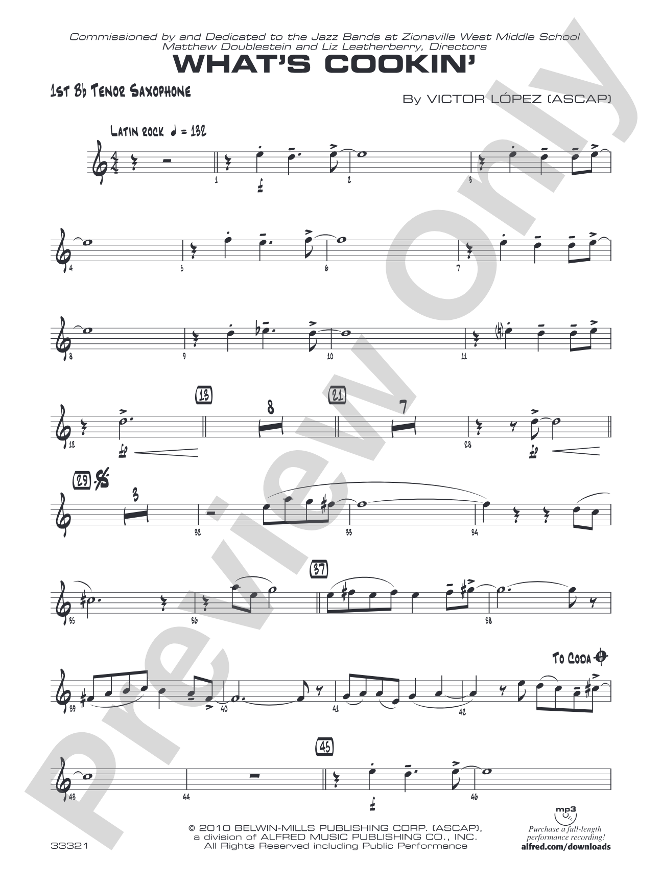 What's Cookin': B-flat Tenor Saxophone