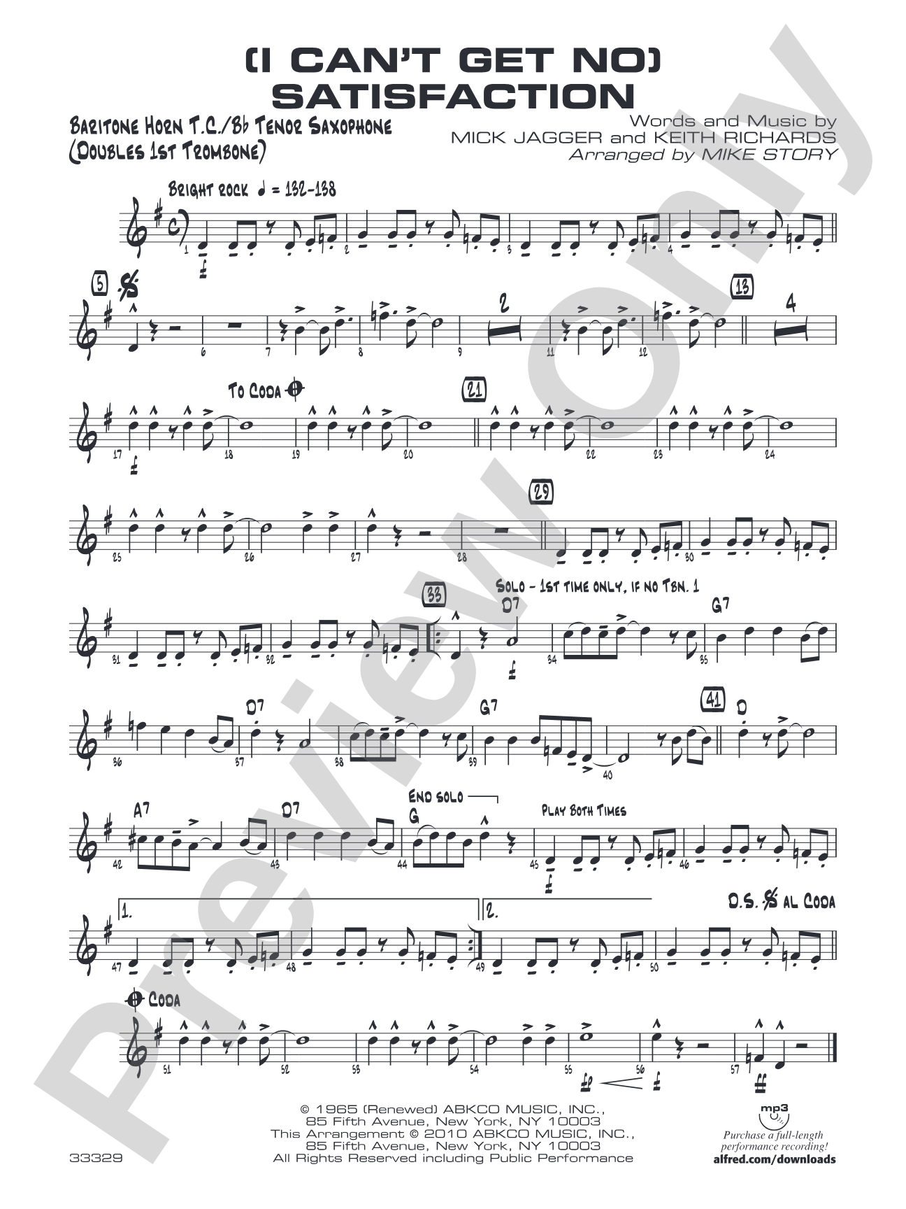 (I Can't Get No) Satisfaction: Baritone T.C.