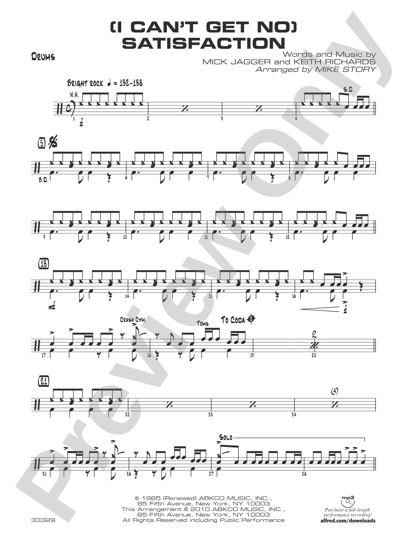 (I Can't Get No) Satisfaction: Drums