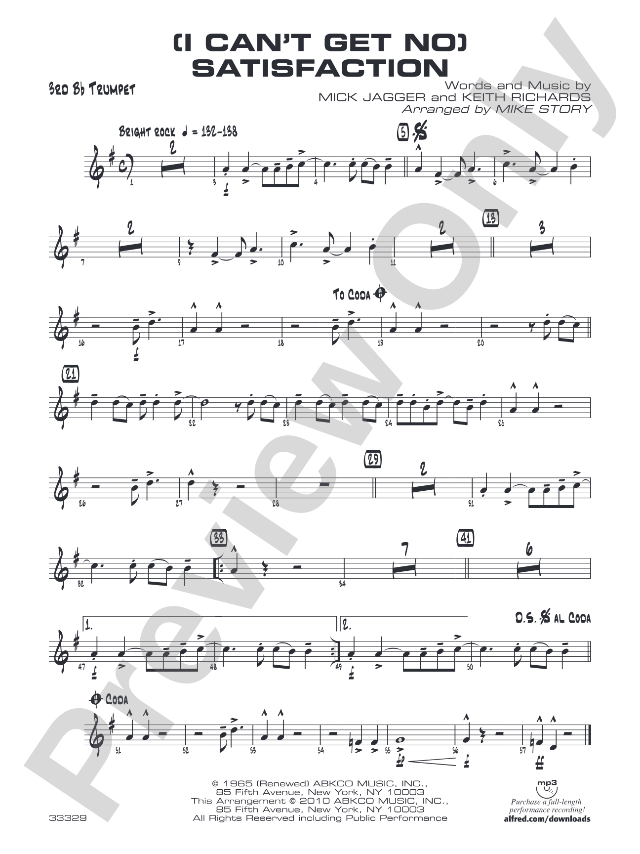 (I Can't Get No) Satisfaction: 3rd B-flat Trumpet