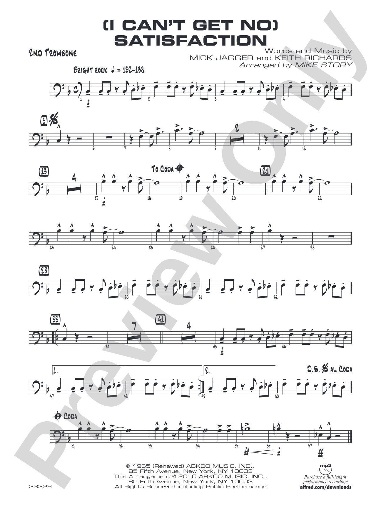 (I Can't Get No) Satisfaction: 2nd Trombone