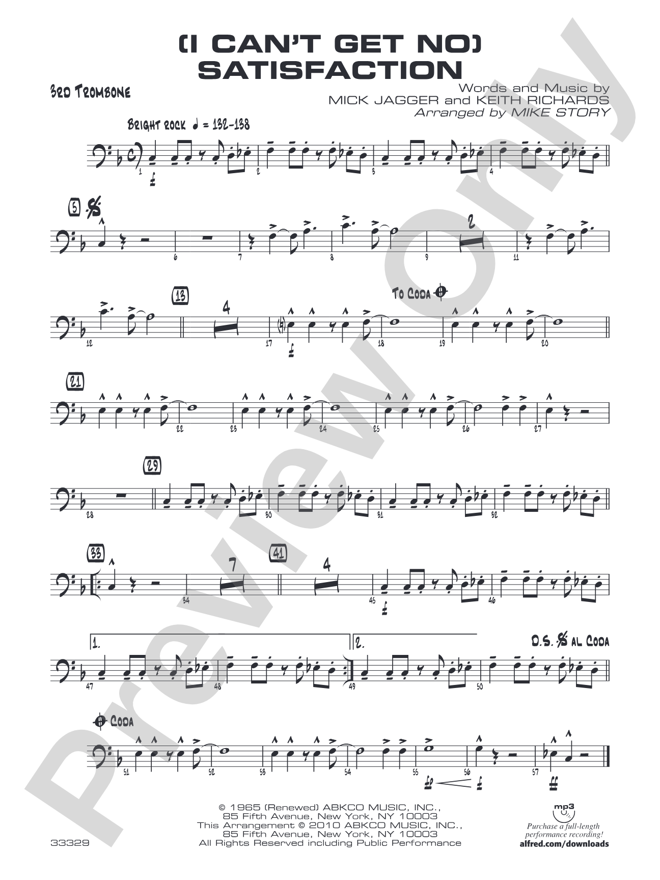 (I Can't Get No) Satisfaction: 3rd Trombone