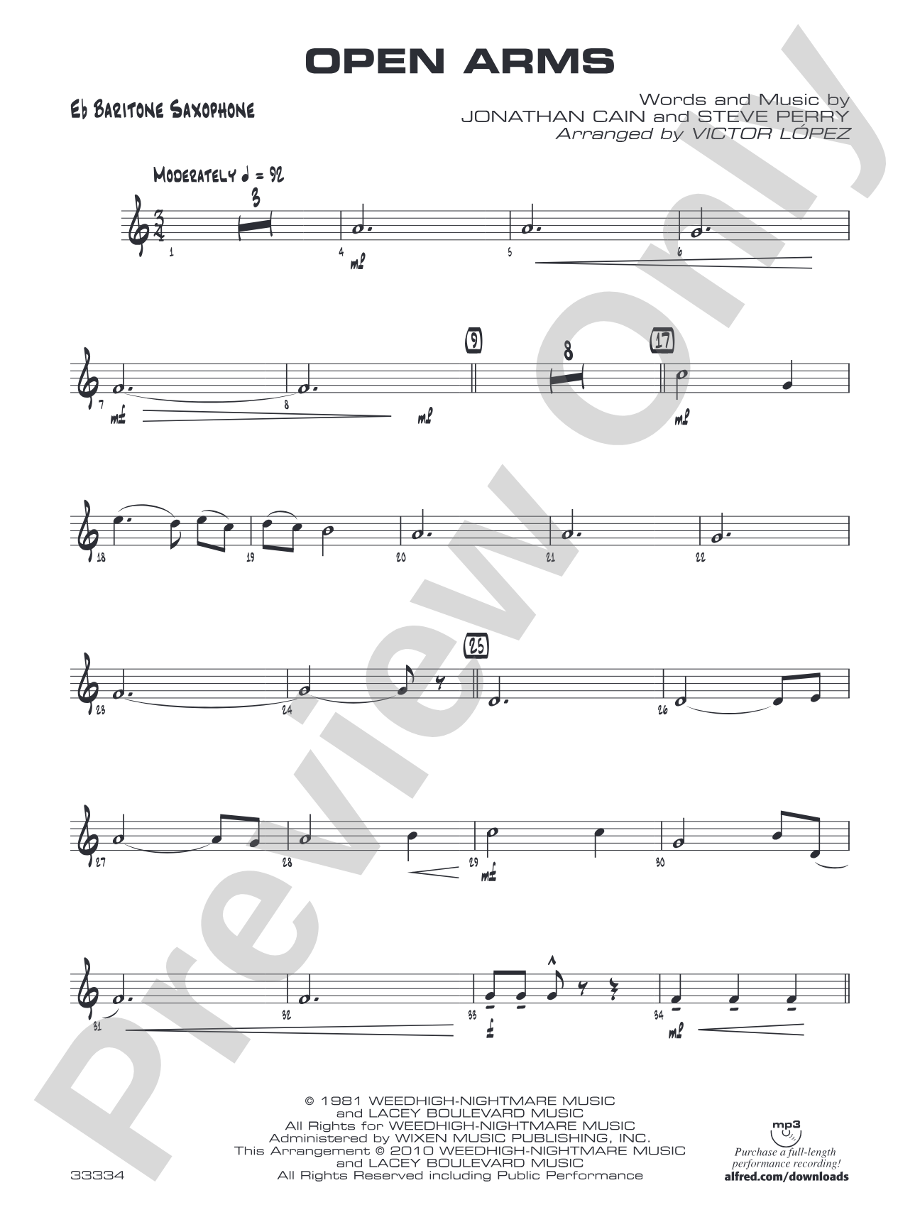 Open Arms: E-flat Baritone Saxophone