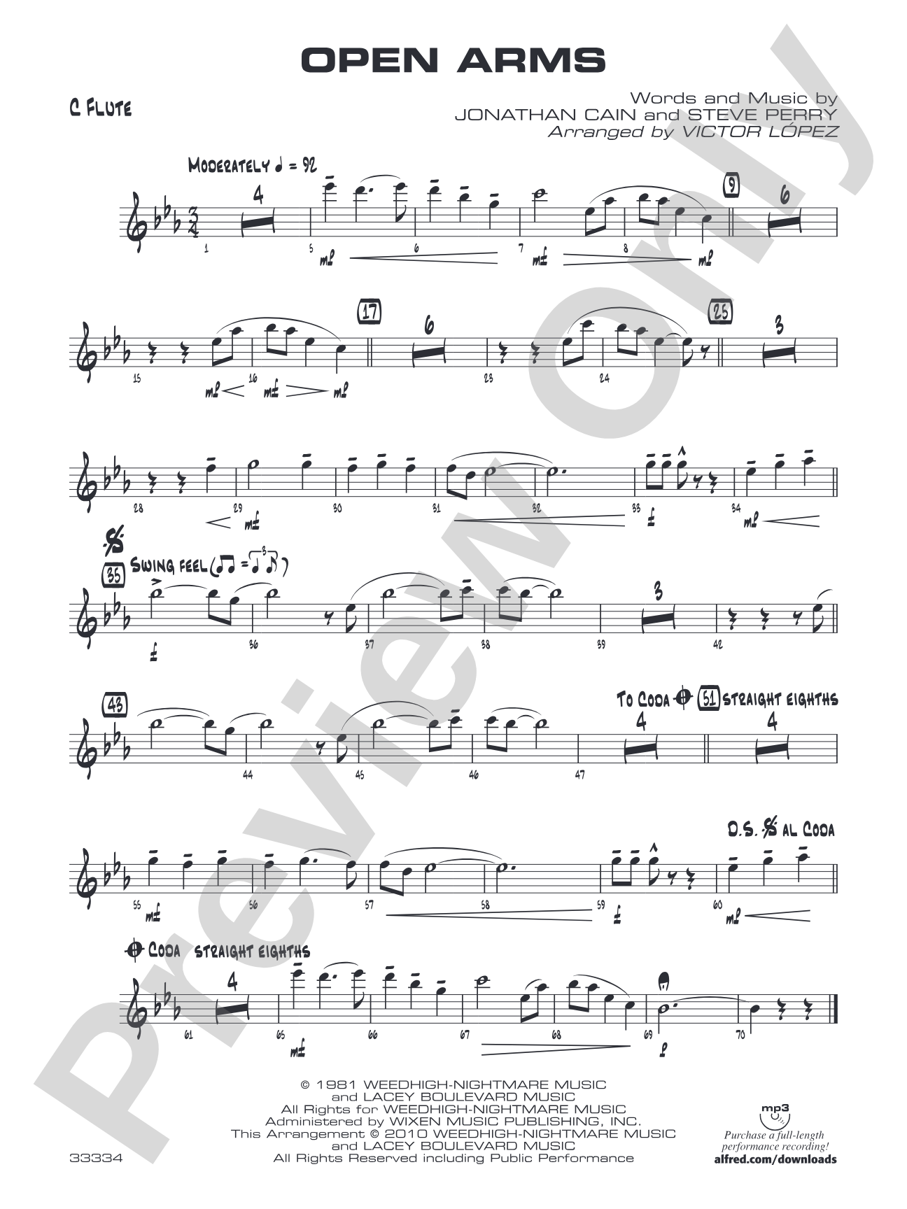 Open Arms: Flute