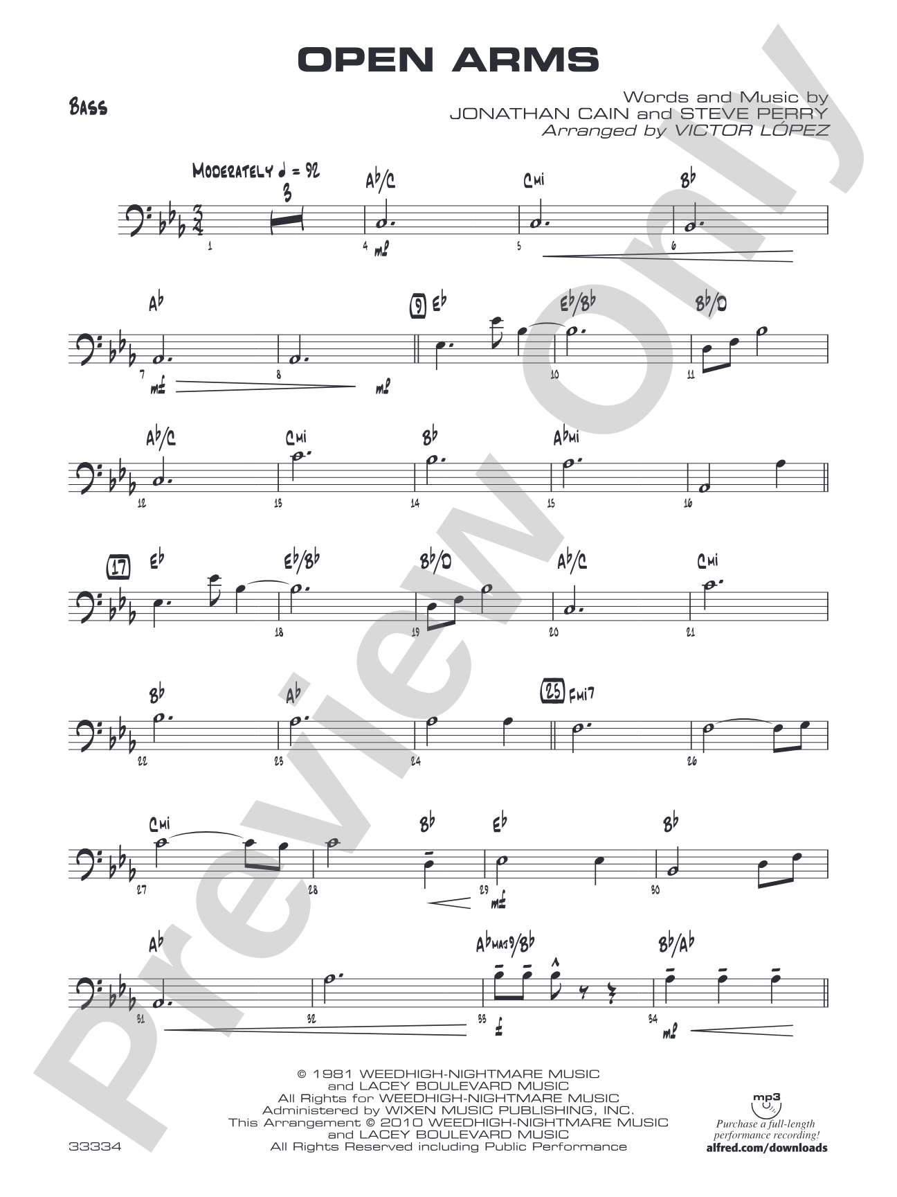 Open Arms: String Bass