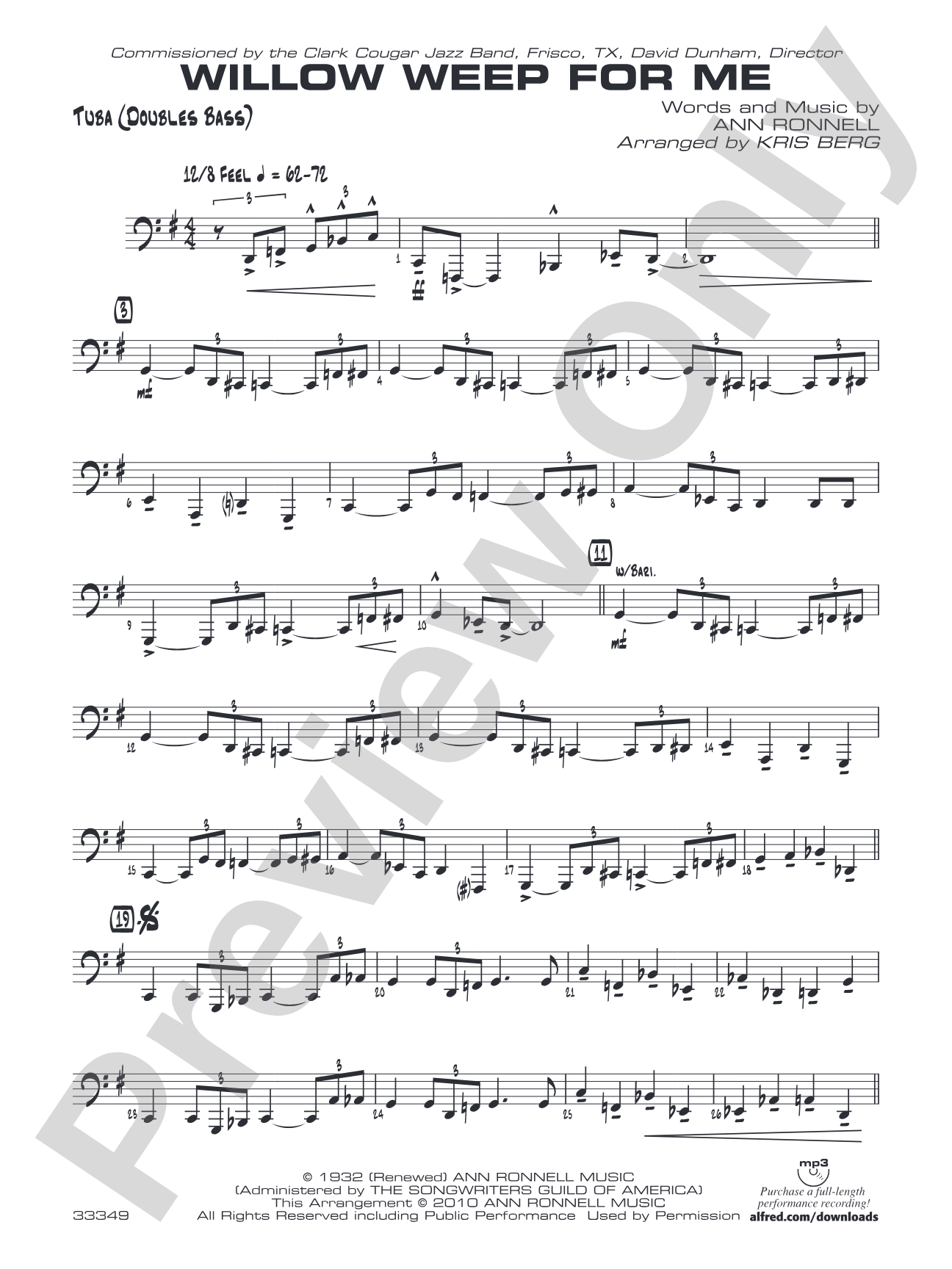 Willow Weep for Me: Tuba