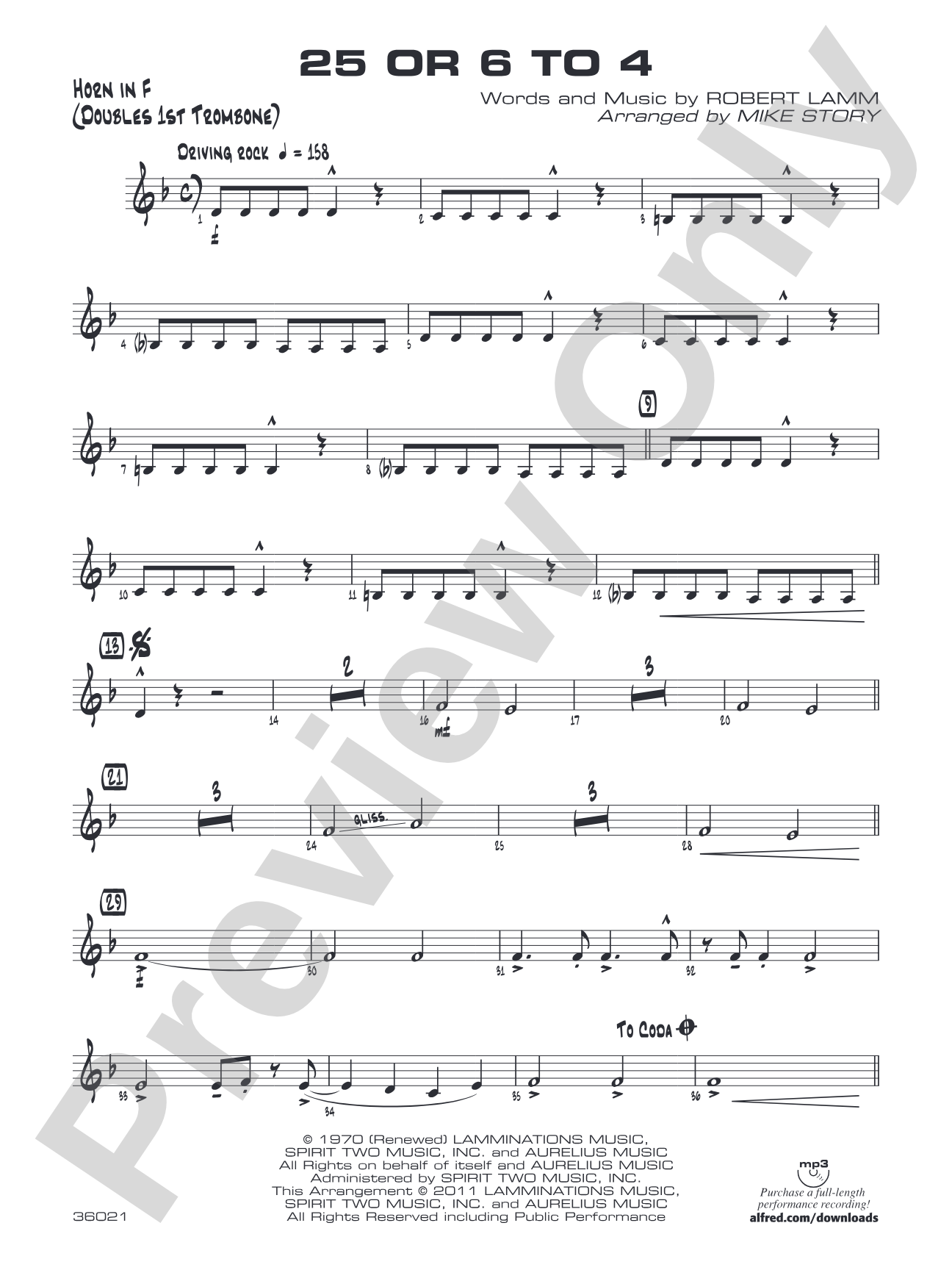 25 or 6 to 4: 1st F Horn