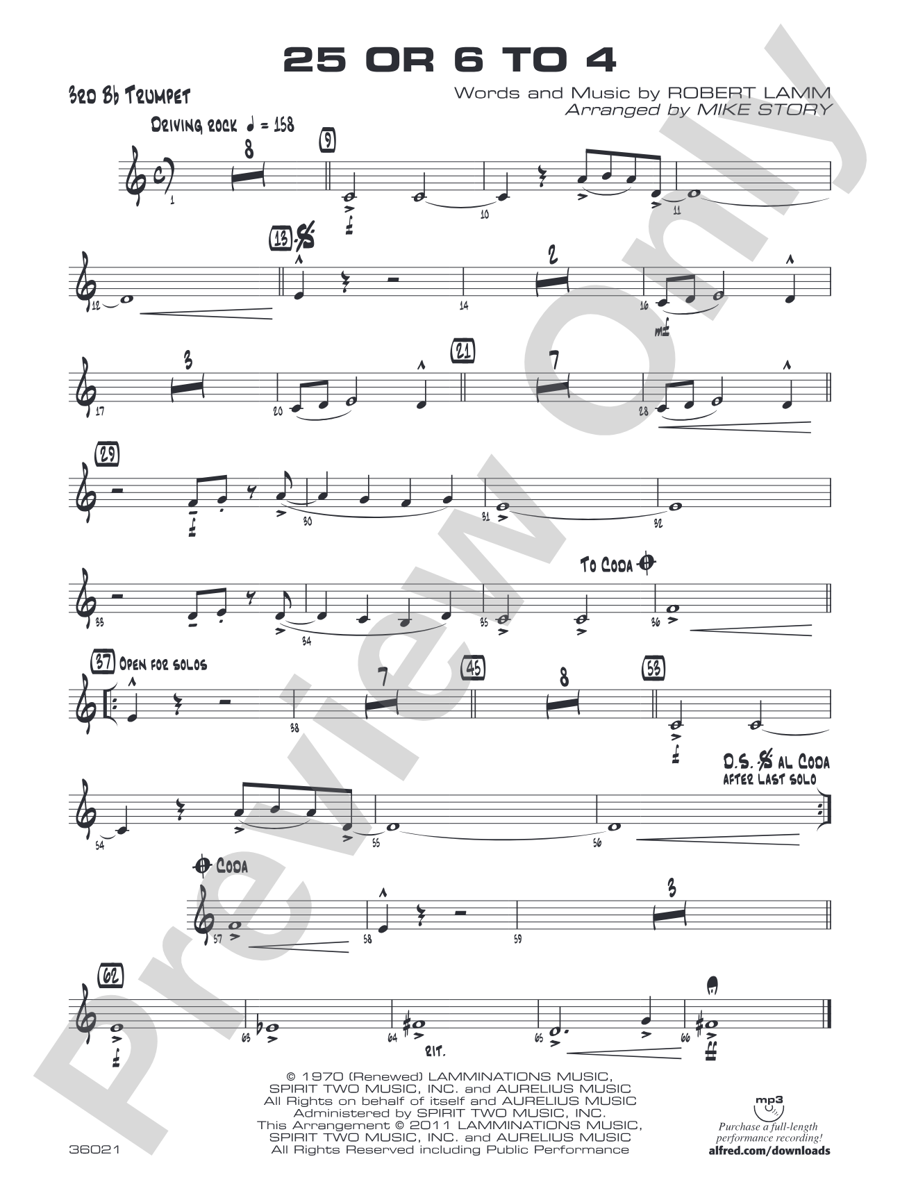 25 or 6 to 4: 3rd B-flat Trumpet