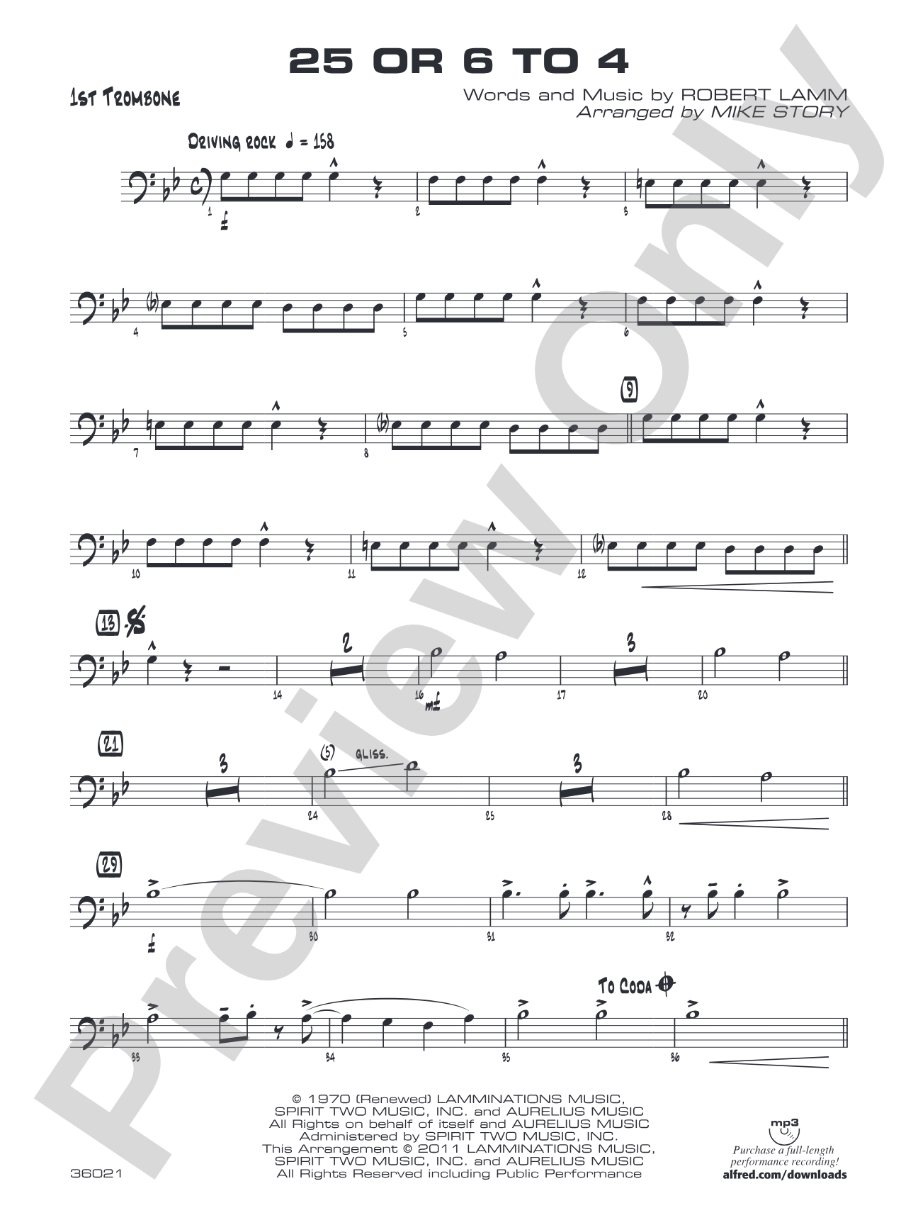 25 or 6 to 4: 1st Trombone