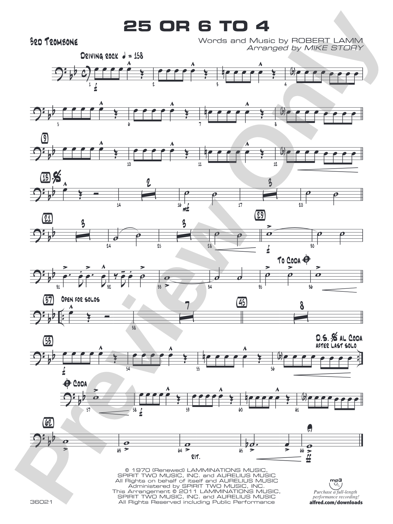 25 or 6 to 4: 3rd Trombone