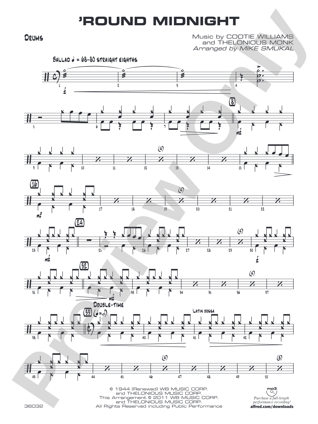 'Round Midnight: Drums