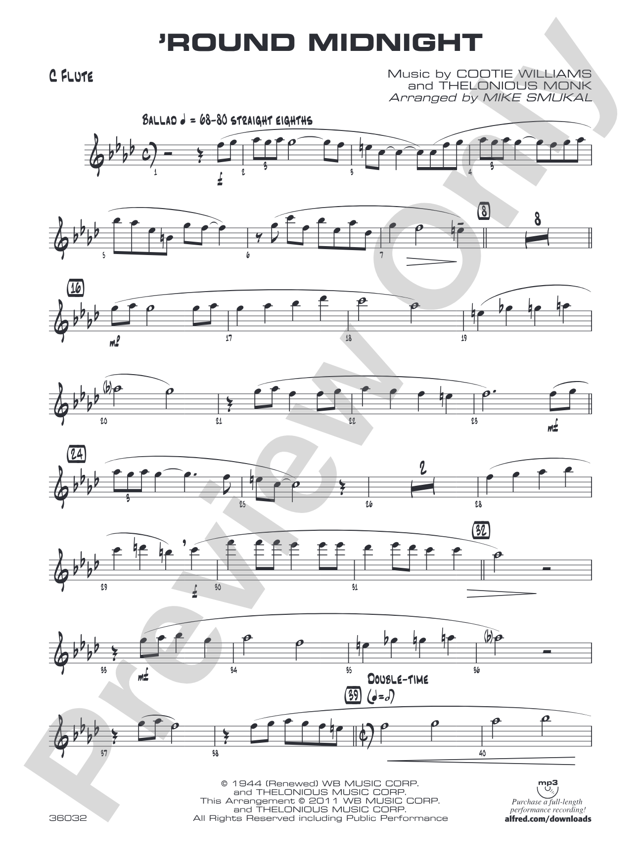 'Round Midnight: Flute