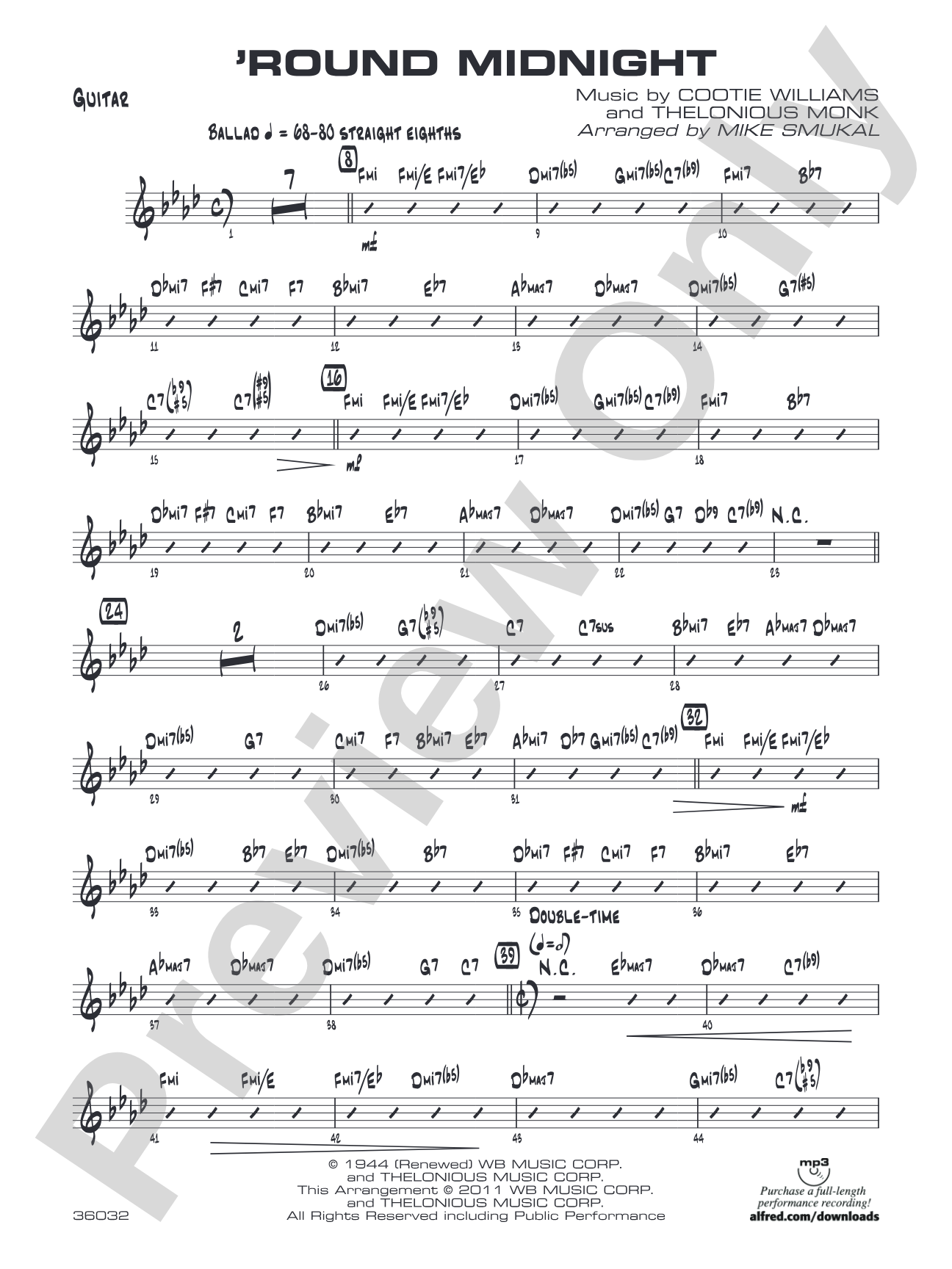 'Round Midnight: Guitar