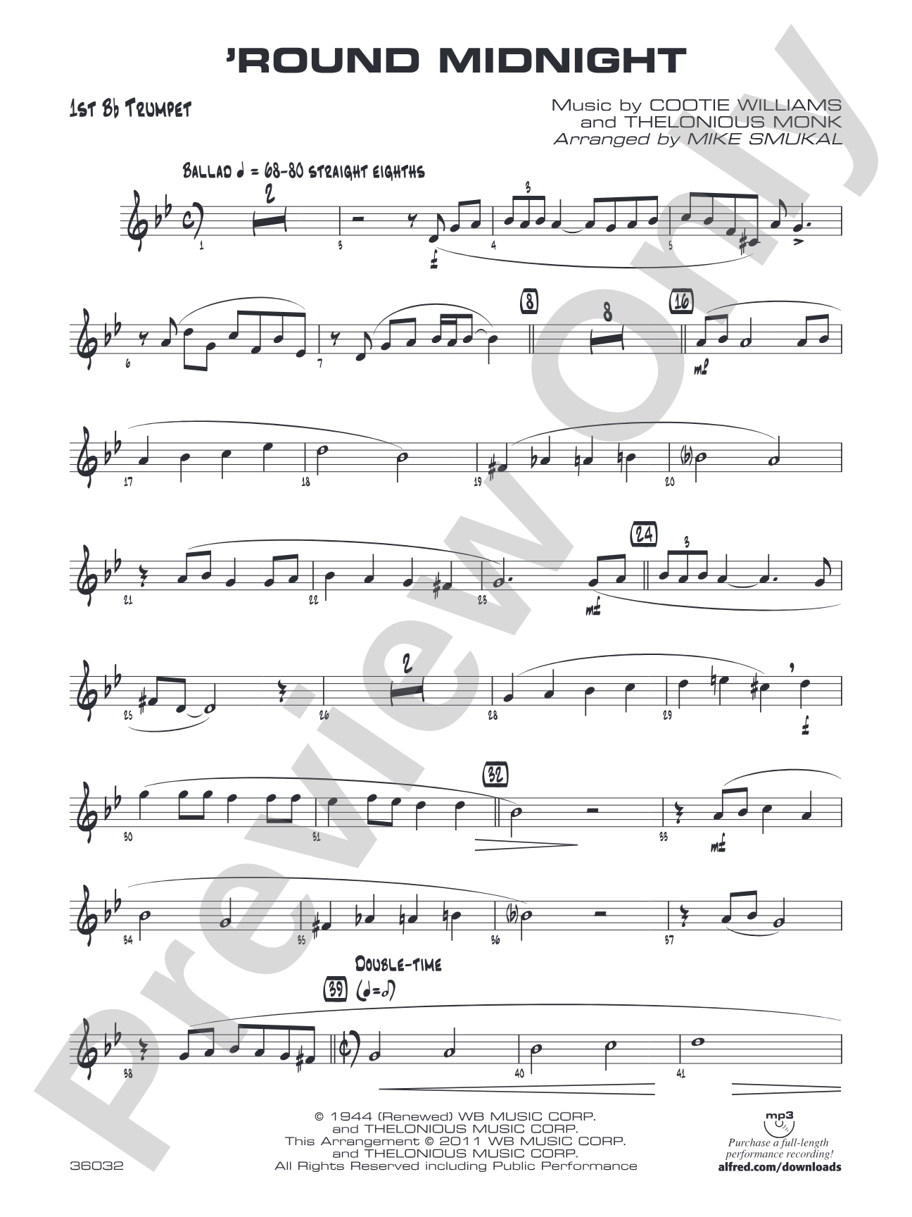 'Round Midnight: 1st B-flat Trumpet