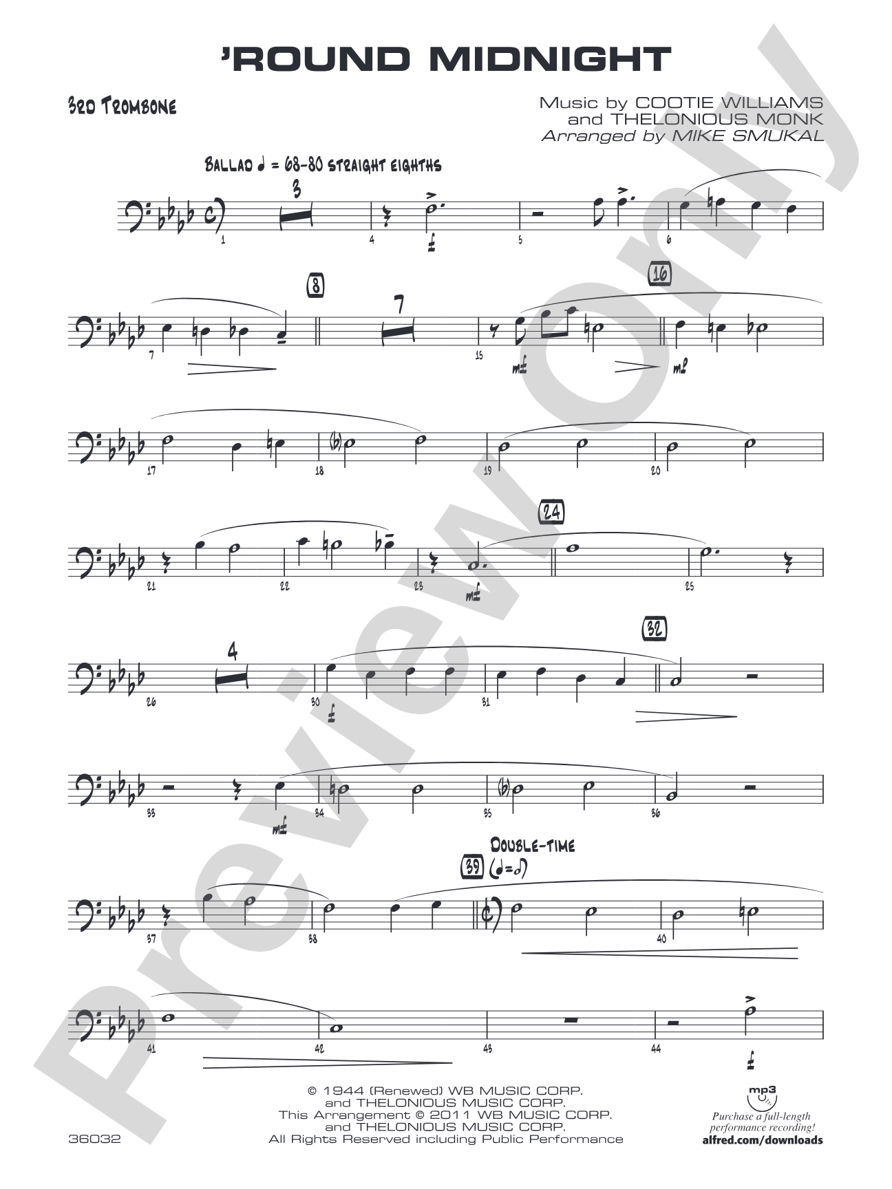 'Round Midnight: 3rd Trombone