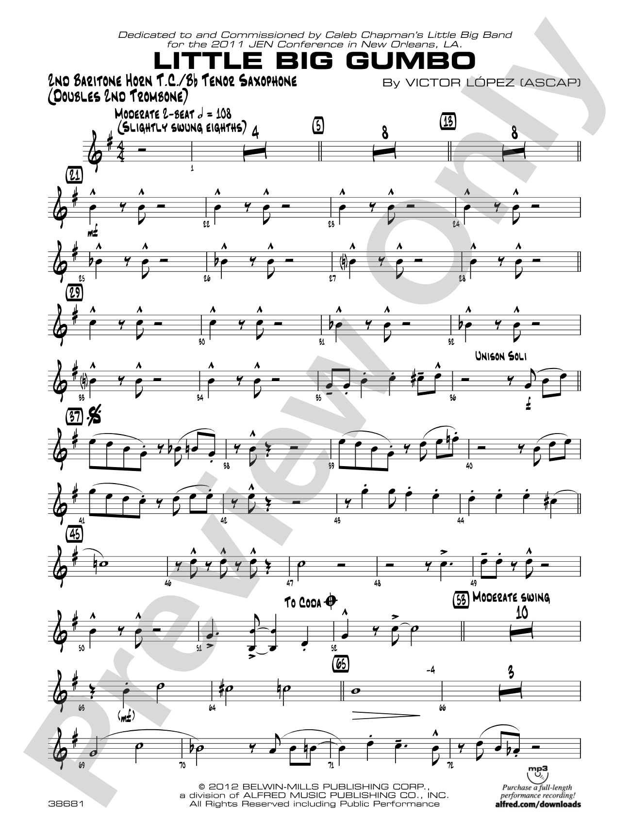 Little Big Gumbo: 2nd Baritone T.C.