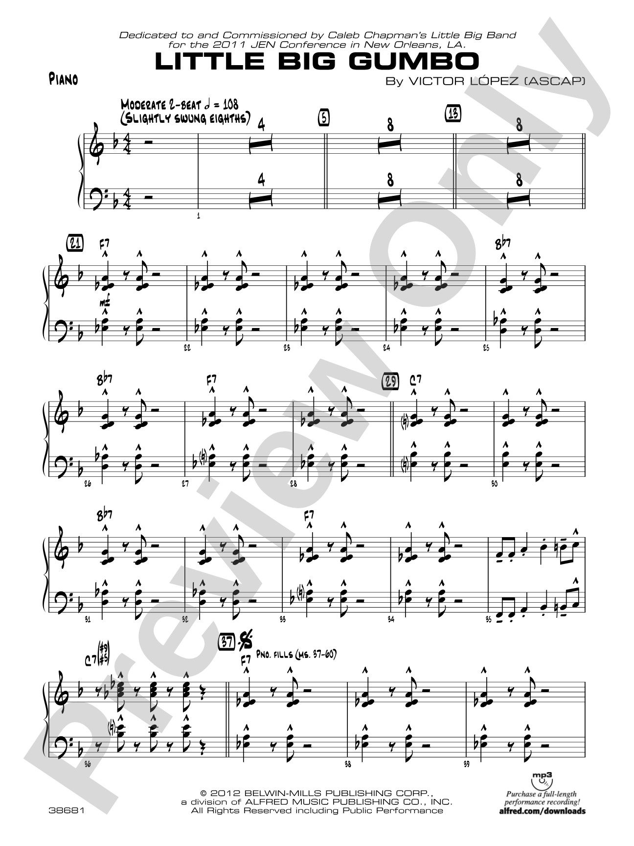 Little Big Gumbo: Piano Accompaniment