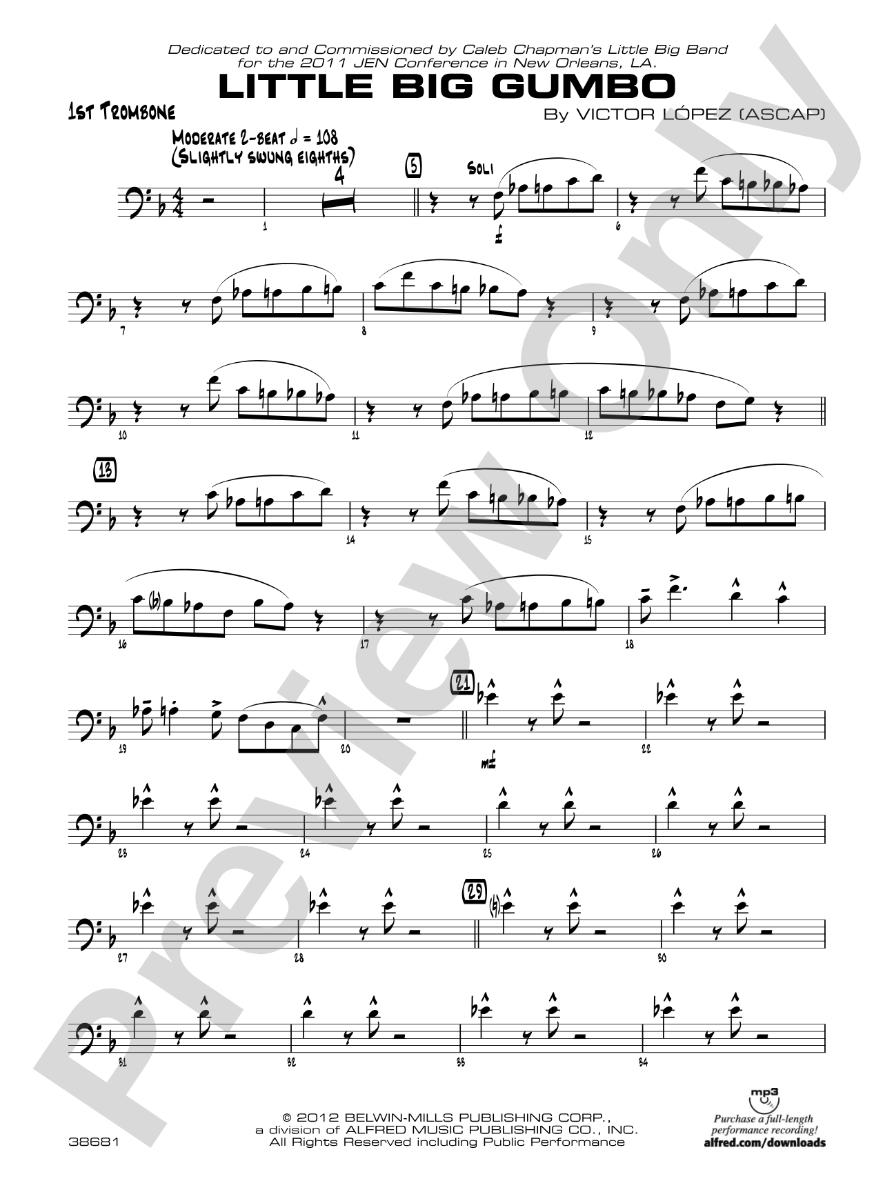 Little Big Gumbo: 1st Trombone