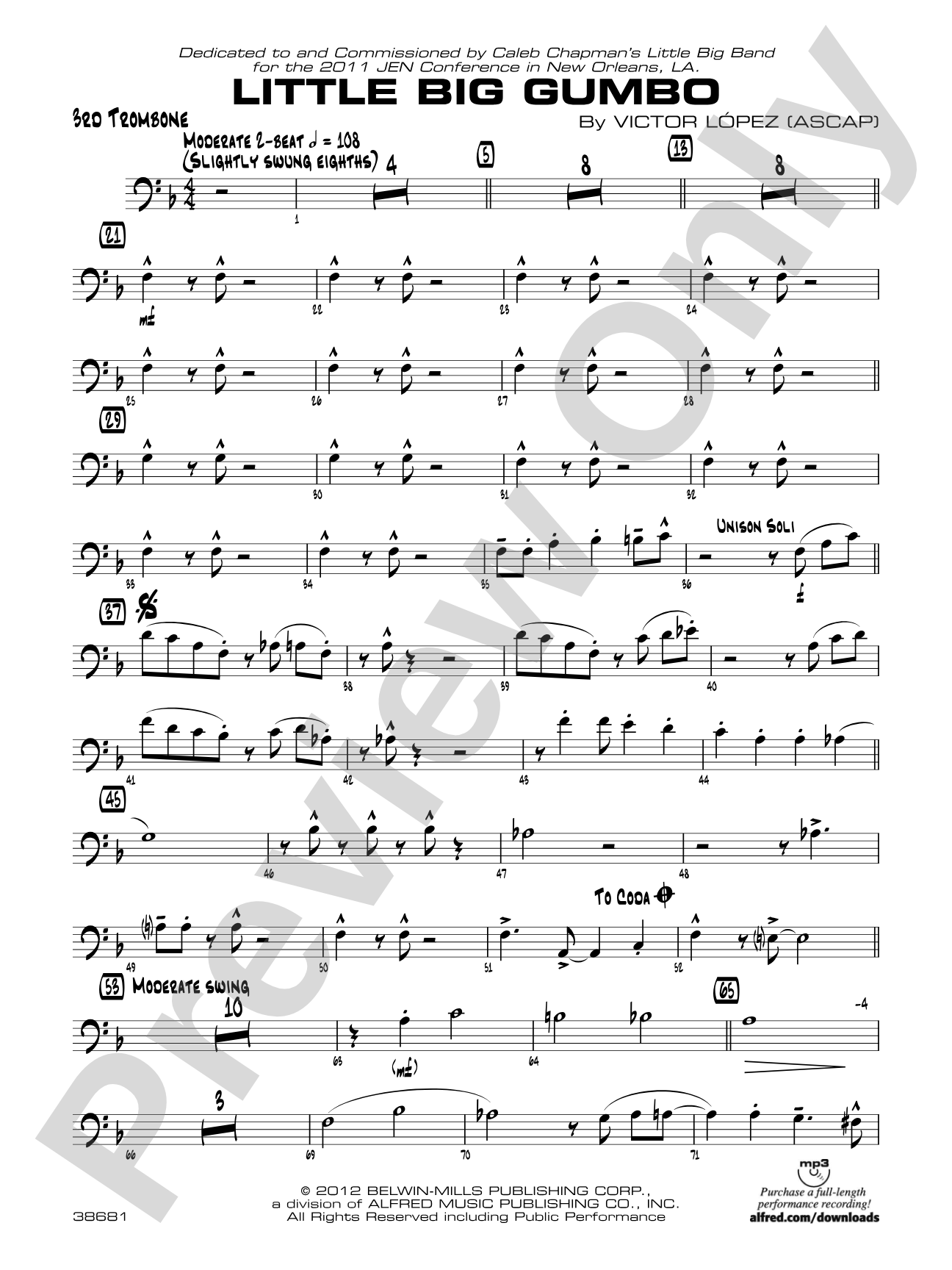 Little Big Gumbo: 3rd Trombone