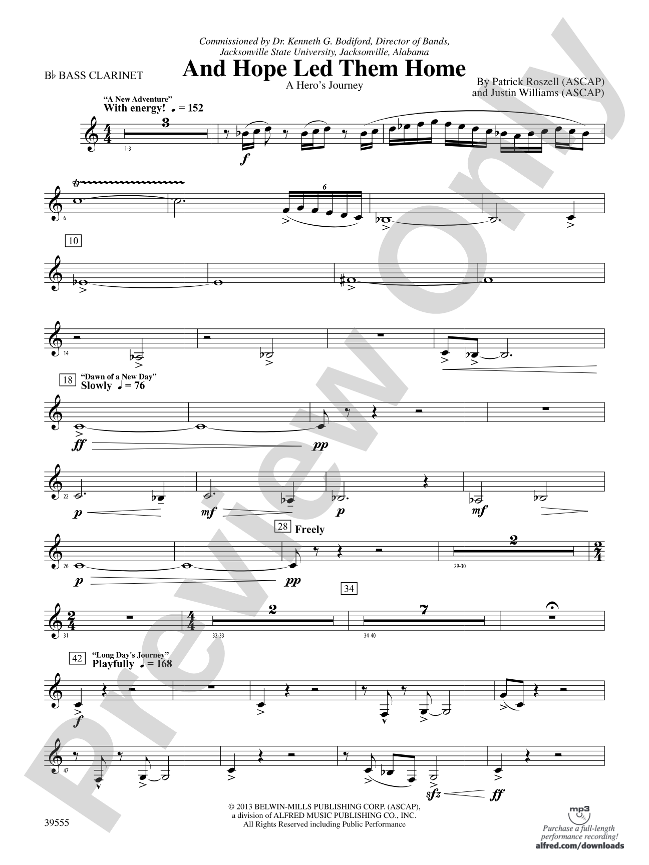 And Hope Led Them Home: B-flat Bass Clarinet
