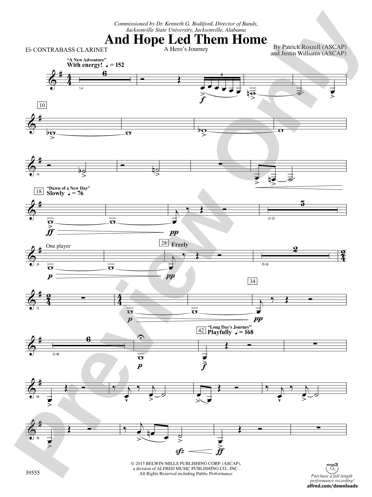 And Hope Led Them Home: E-flat Contrabass Clarinet