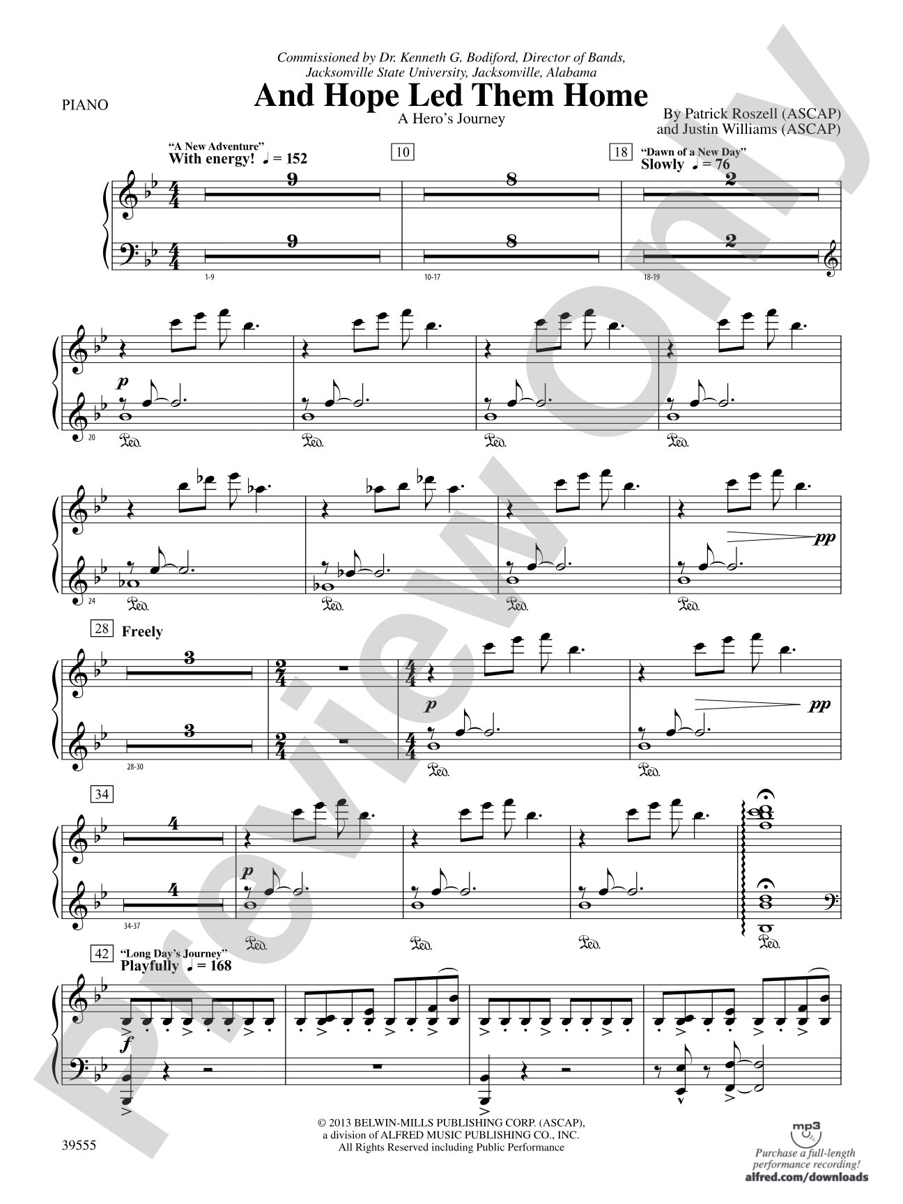 And Hope Led Them Home: Piano Accompaniment