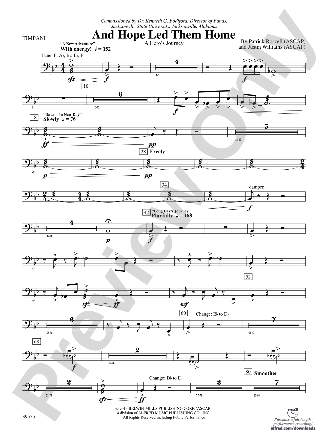 And Hope Led Them Home: Timpani