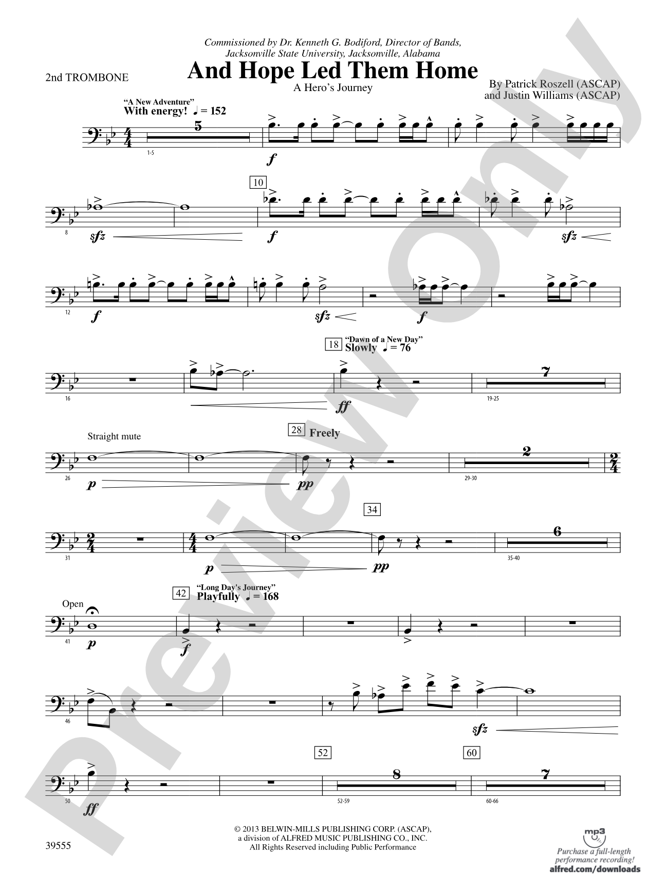 And Hope Led Them Home: 2nd Trombone