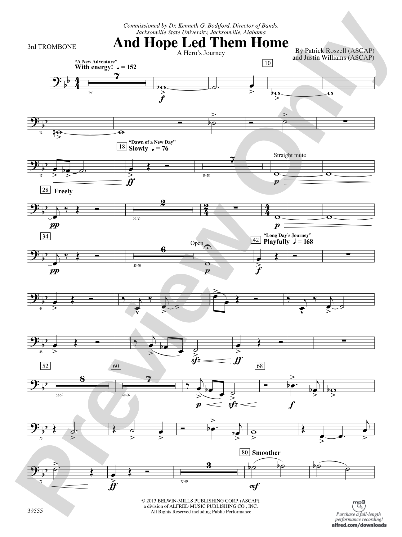 And Hope Led Them Home: 3rd Trombone