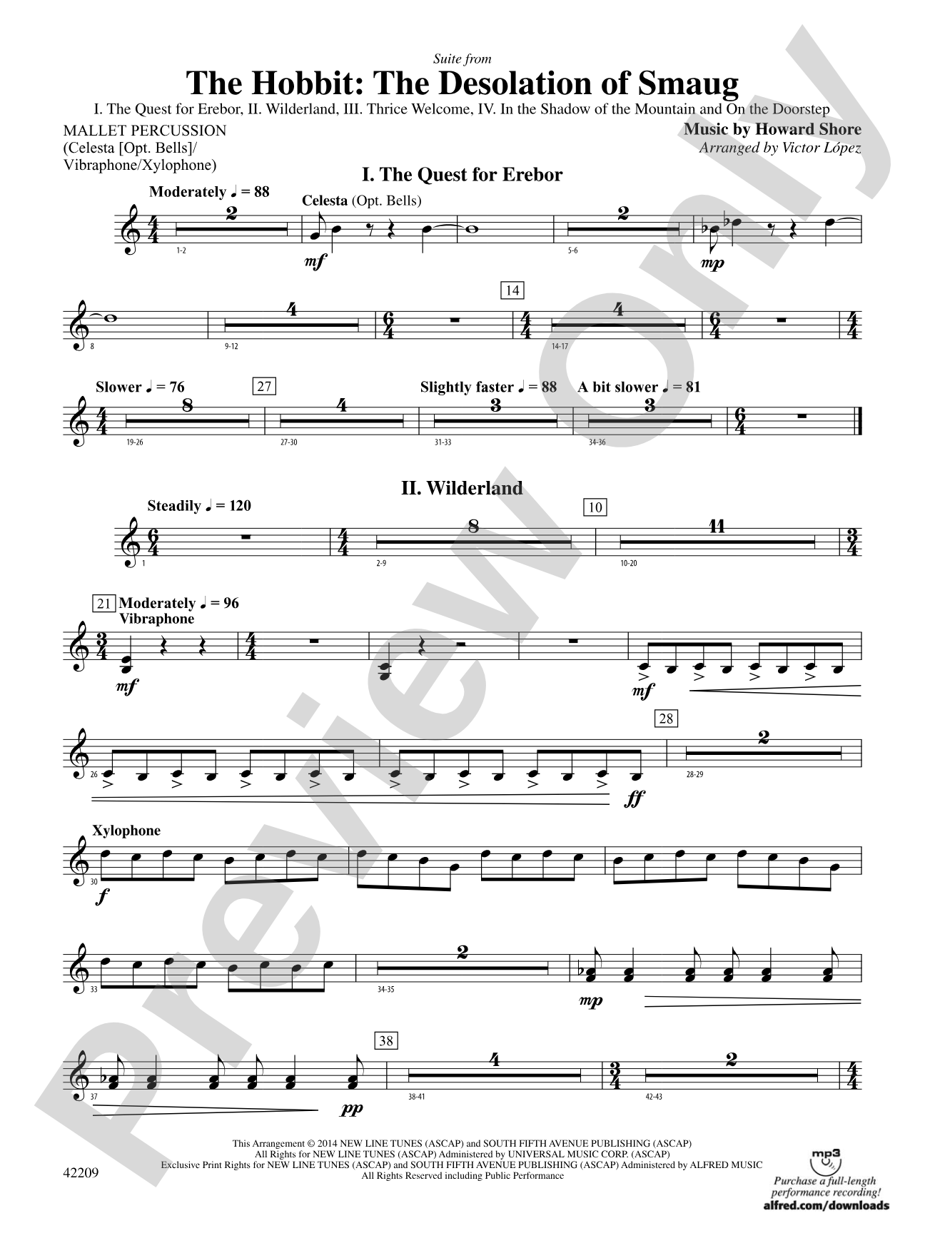 The Hobbit: The Desolation of Smaug, Suite from: Mallets