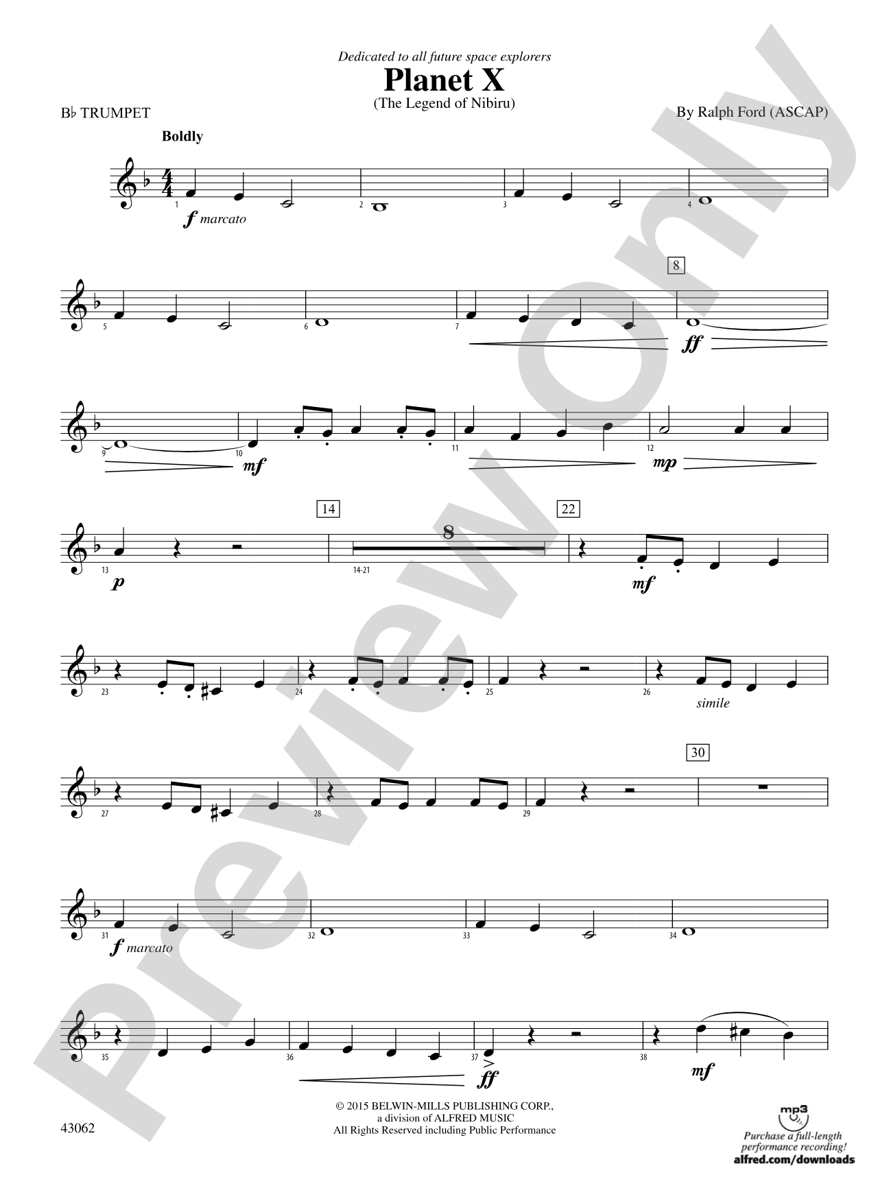 Planet X: 1st B-flat Trumpet