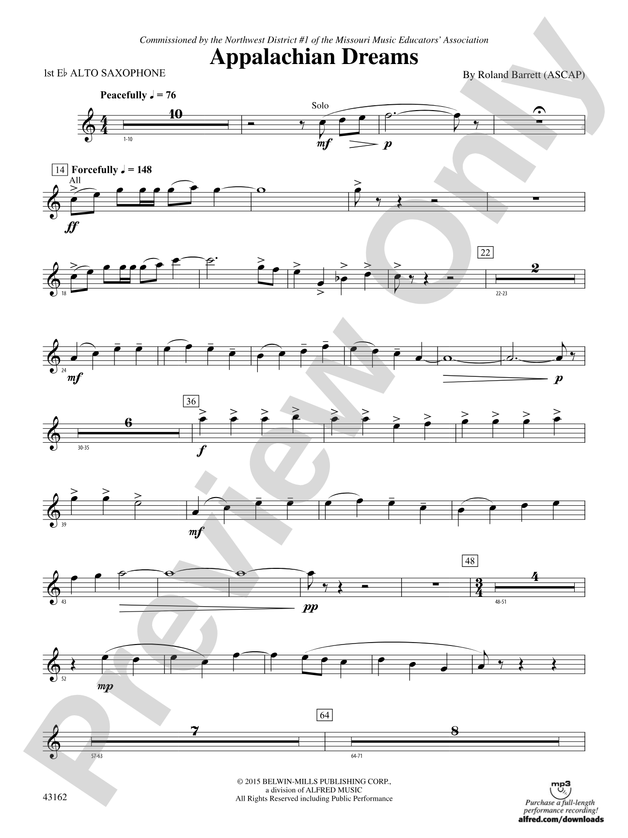 Appalachian Dreams: E-flat Alto Saxophone