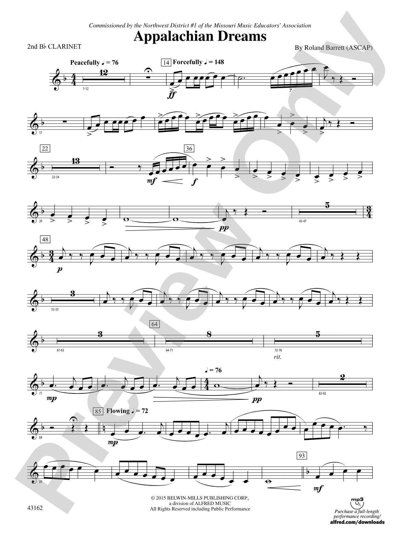 Appalachian Dreams: 2nd B-flat Clarinet